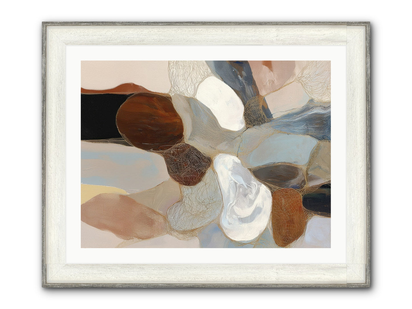 Quiescent Framed Print - Driftwood White 32x24