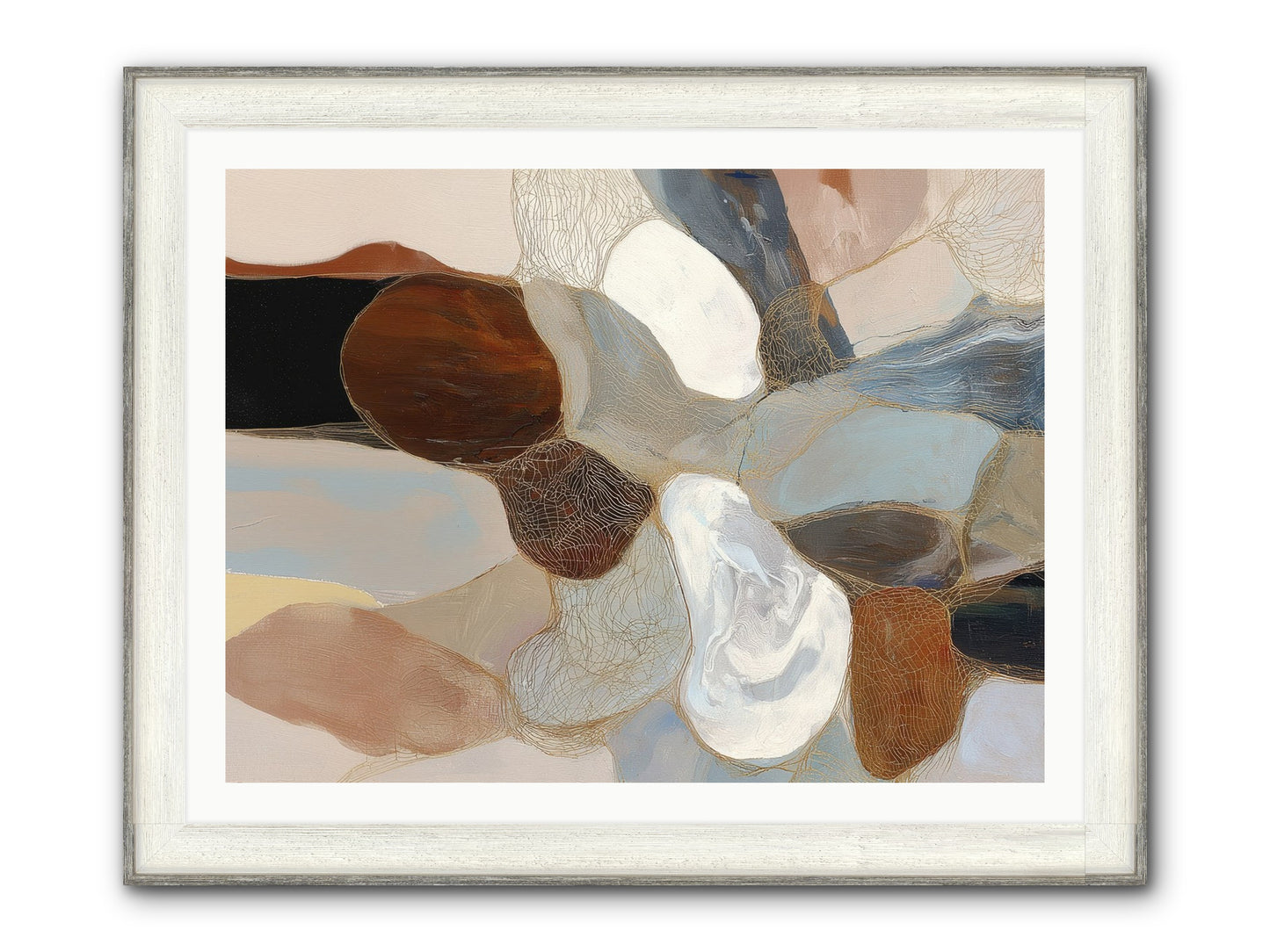 Quiescent Framed Print - Driftwood White 40x30