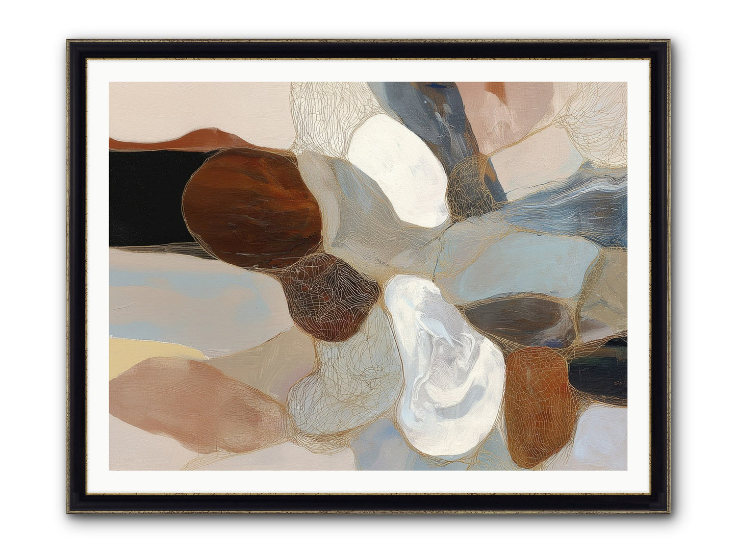 Quiescent Framed Print - Black & Gold 48x36