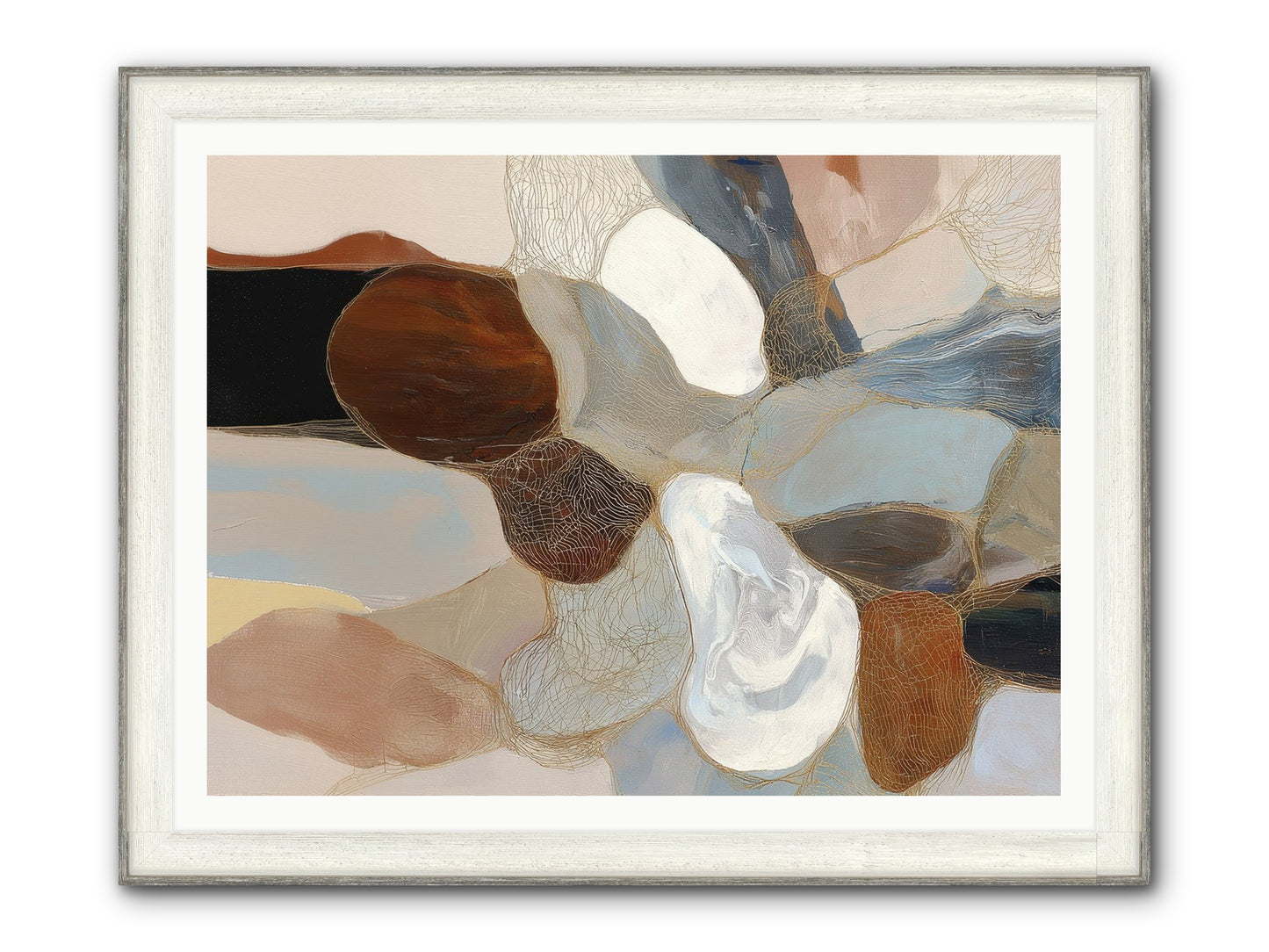 Quiescent Framed Print - Driftwood White 48x36