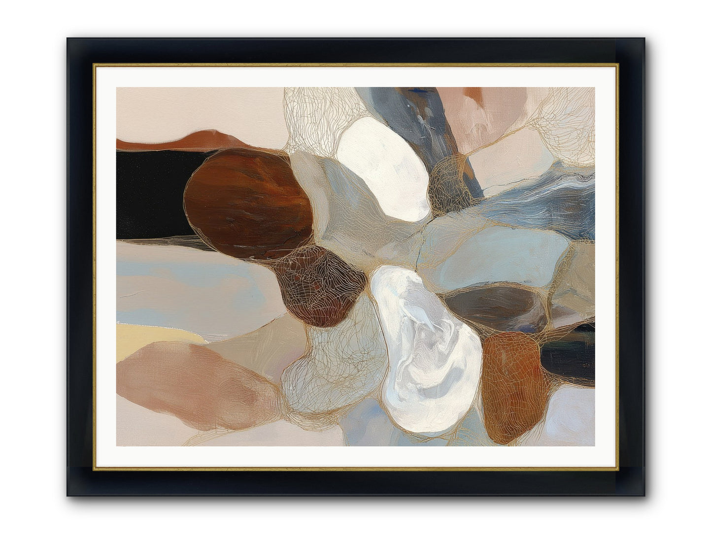 Quiescent Framed Print - Wide Black w/Gold 48x36