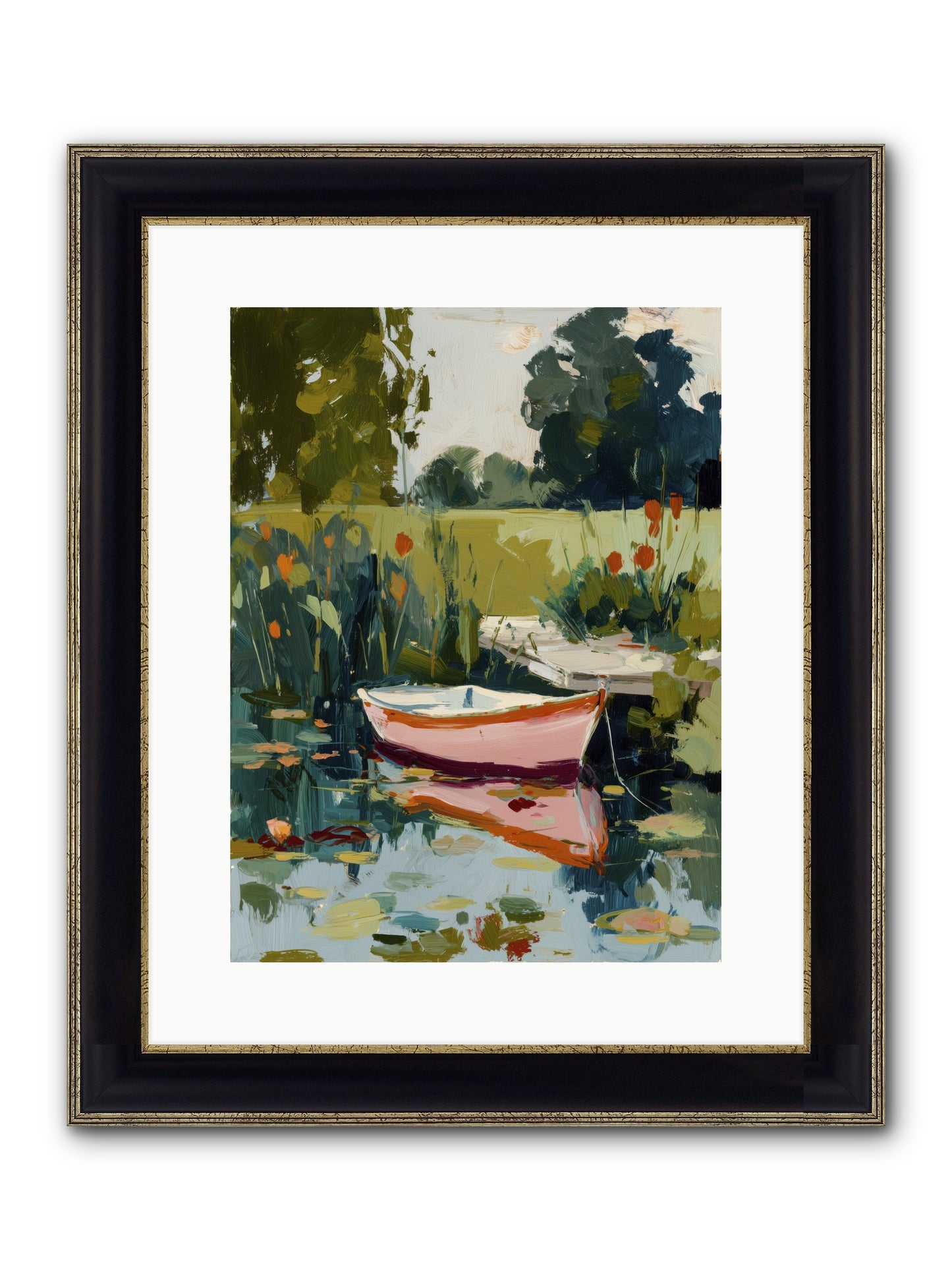 Quiet Adventures Framed Print - Black & Gold 12x16