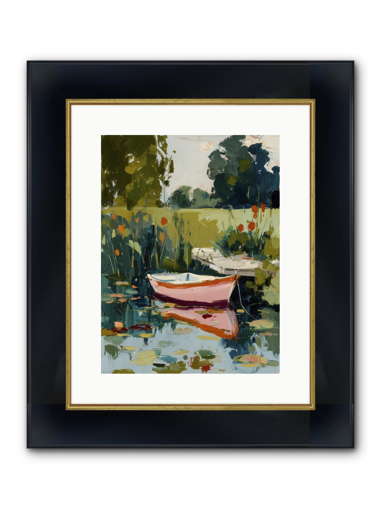 Quiet Adventures Framed Print - Wide Black w/Gold 12x16