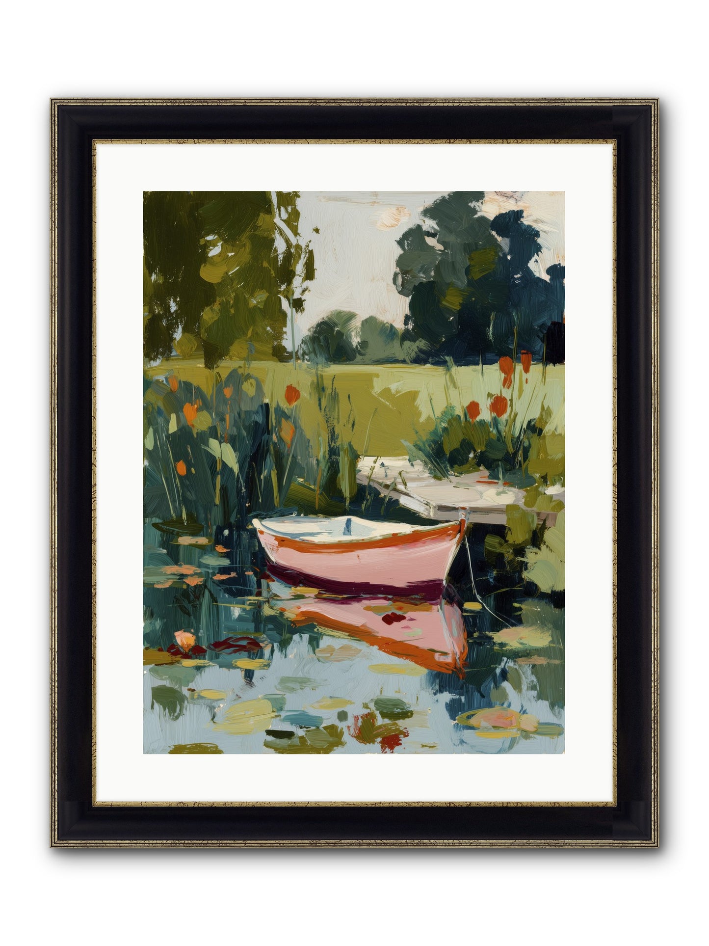 Quiet Adventures Framed Print - Black & Gold 18x24