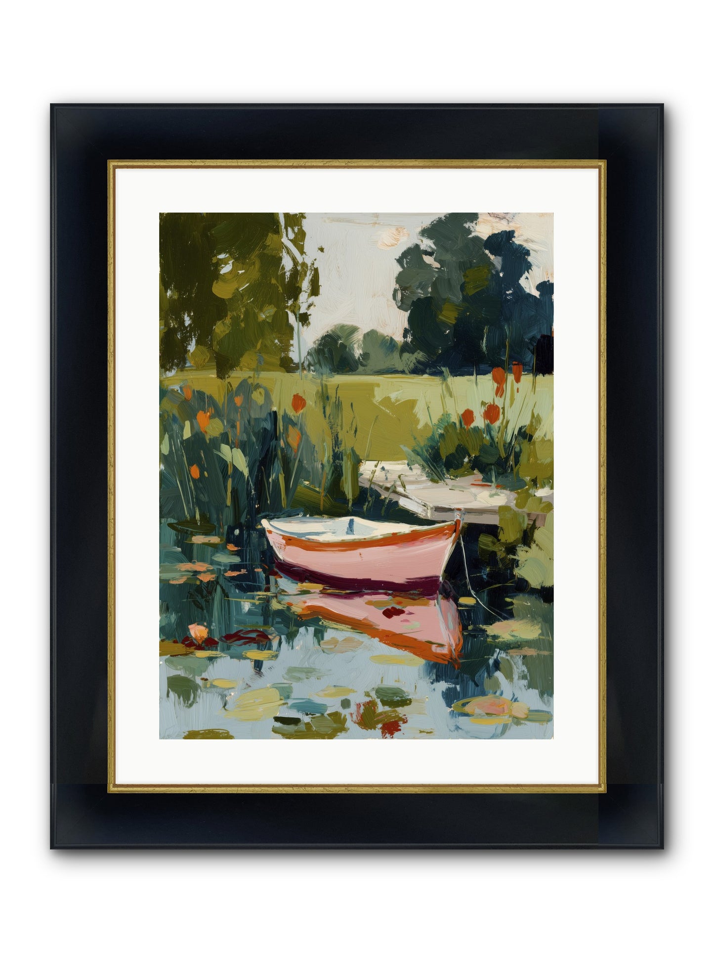 Quiet Adventures Framed Print - Wide Black w/Gold 18x24
