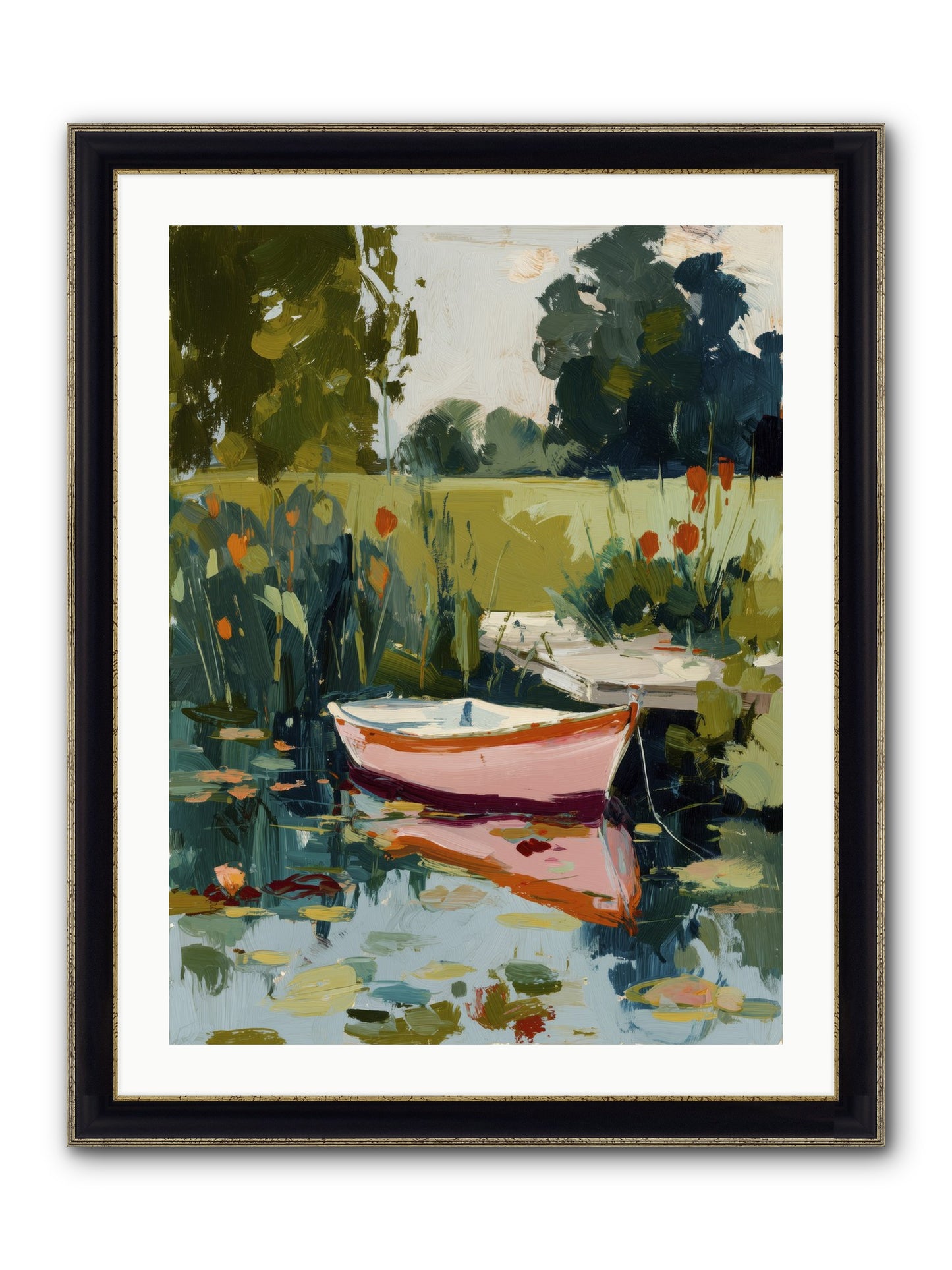 Quiet Adventures Framed Print - Black & Gold 24x32