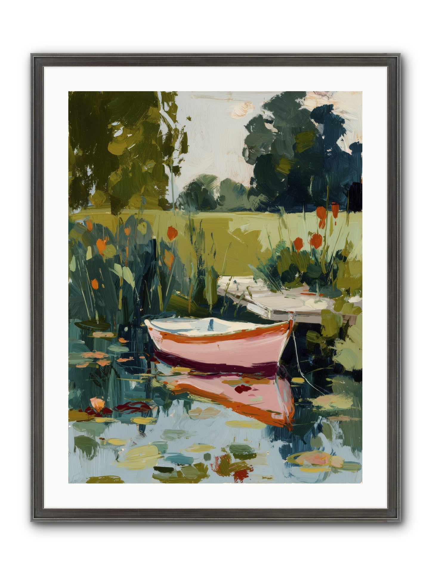 Quiet Adventures Framed Print - Slimwoods Black/Silver 24x32