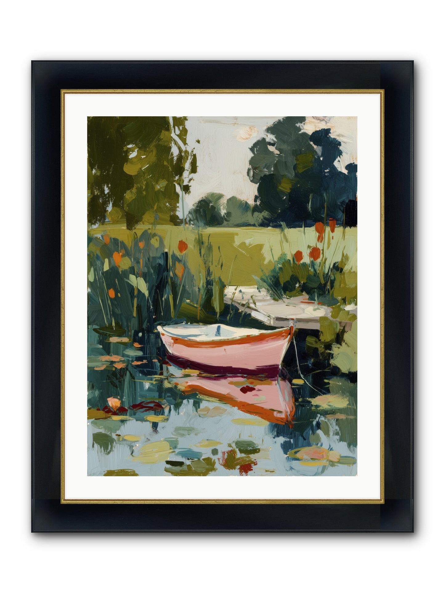 Quiet Adventures Framed Print - Wide Black w/Gold 24x32