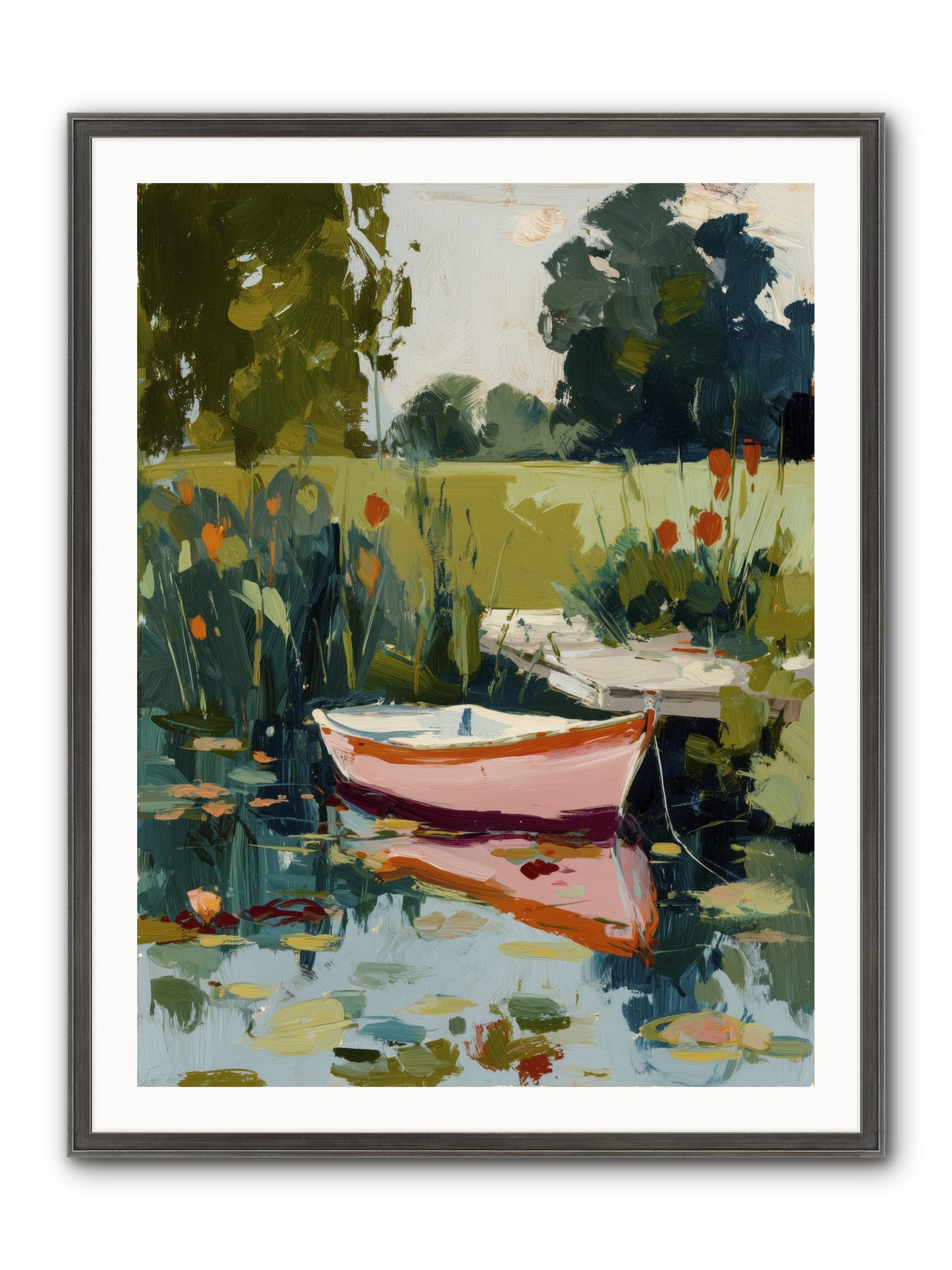 Quiet Adventures Framed Print - Slimwoods Black/Silver 30x40