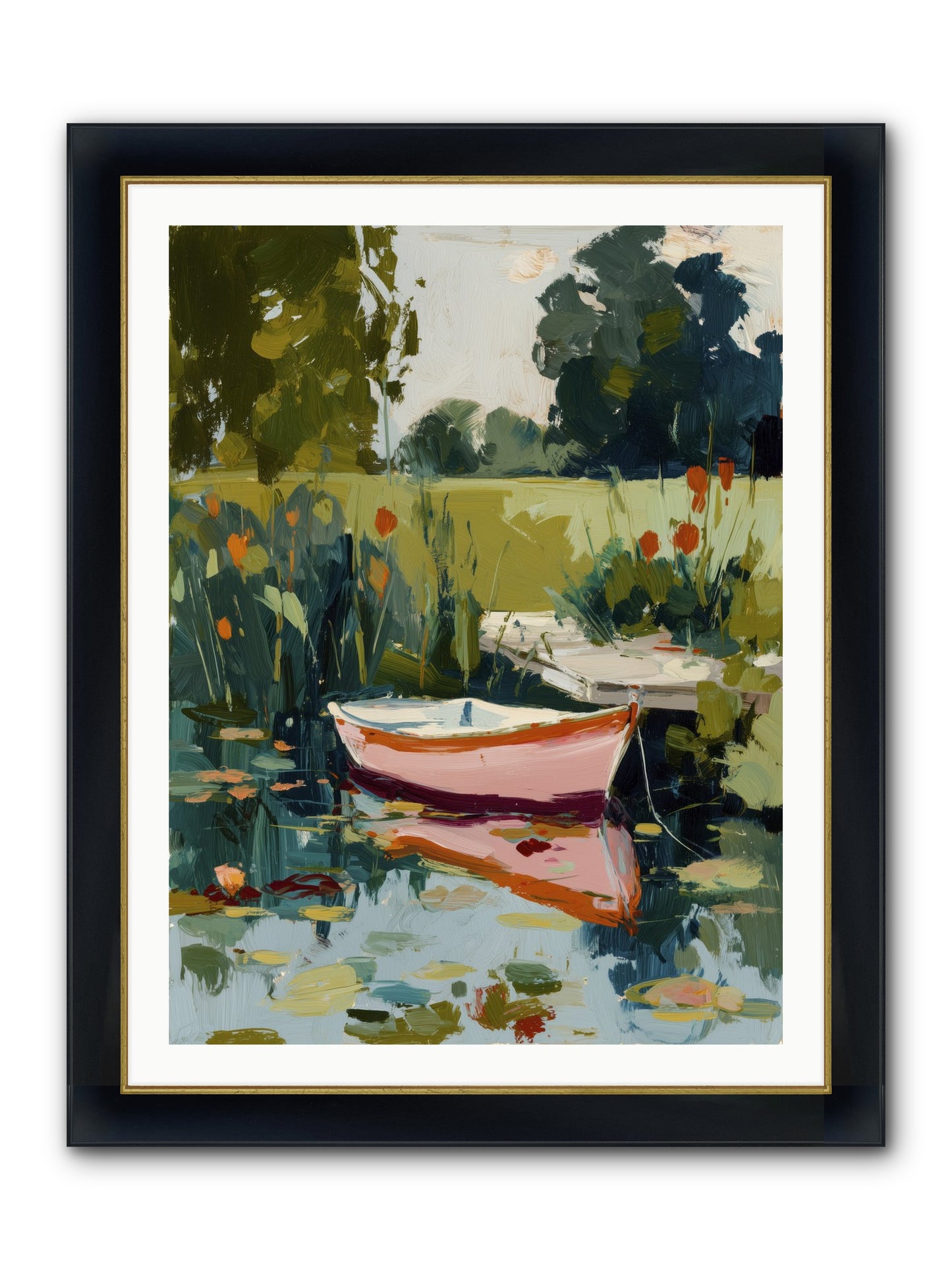 Quiet Adventures Framed Print - Wide Black w/Gold 30x40