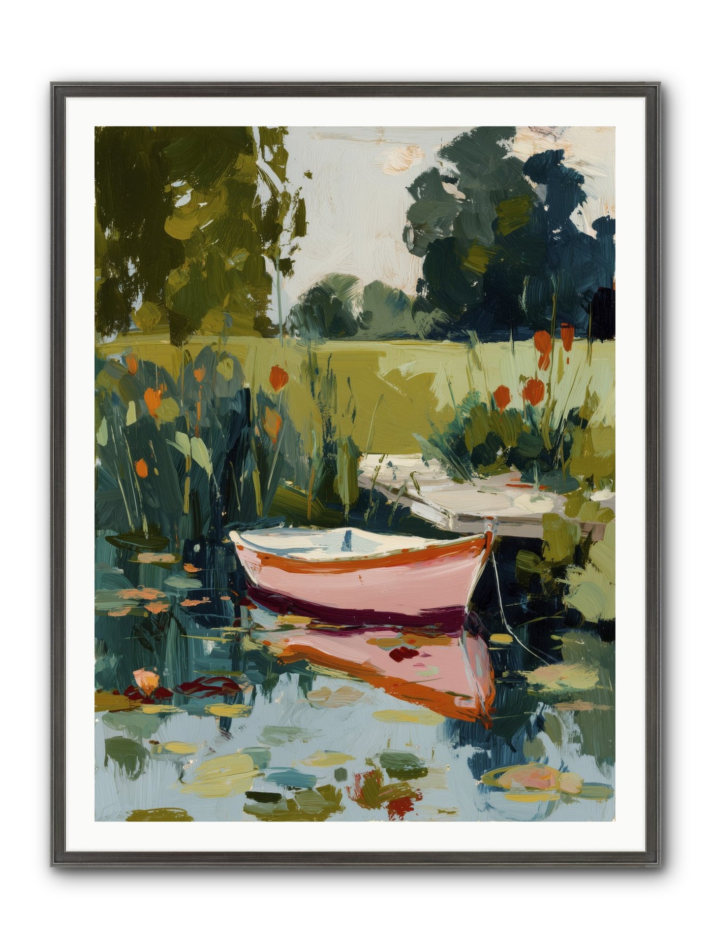 Quiet Adventures Framed Print - Slimwoods Black/Silver 36x48