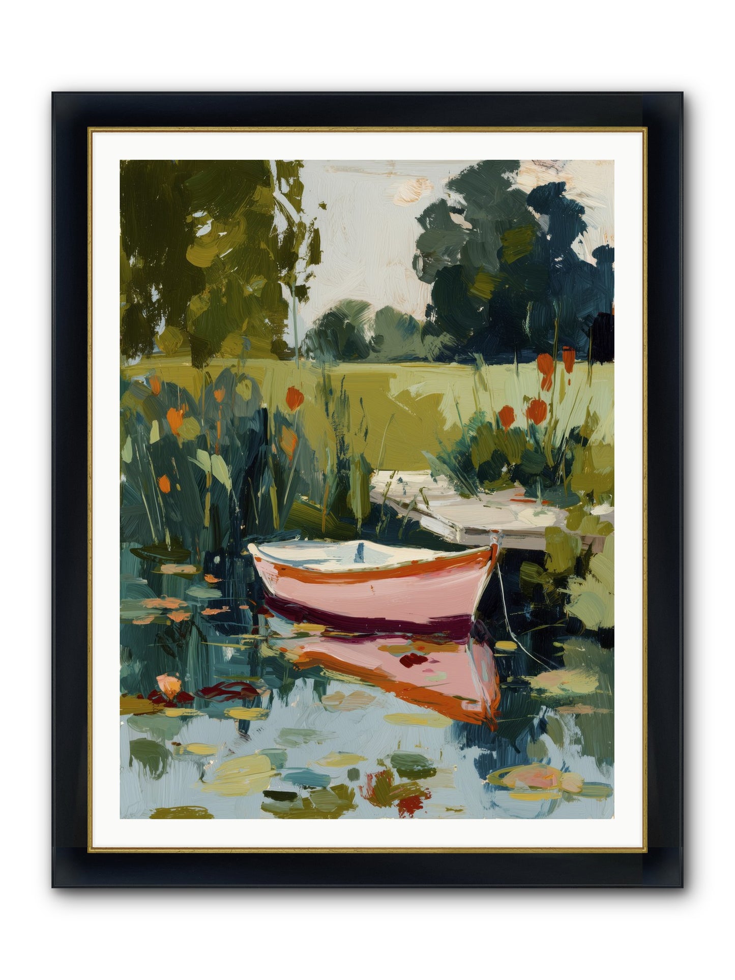 Quiet Adventures Framed Print - Wide Black w/Gold 36x48