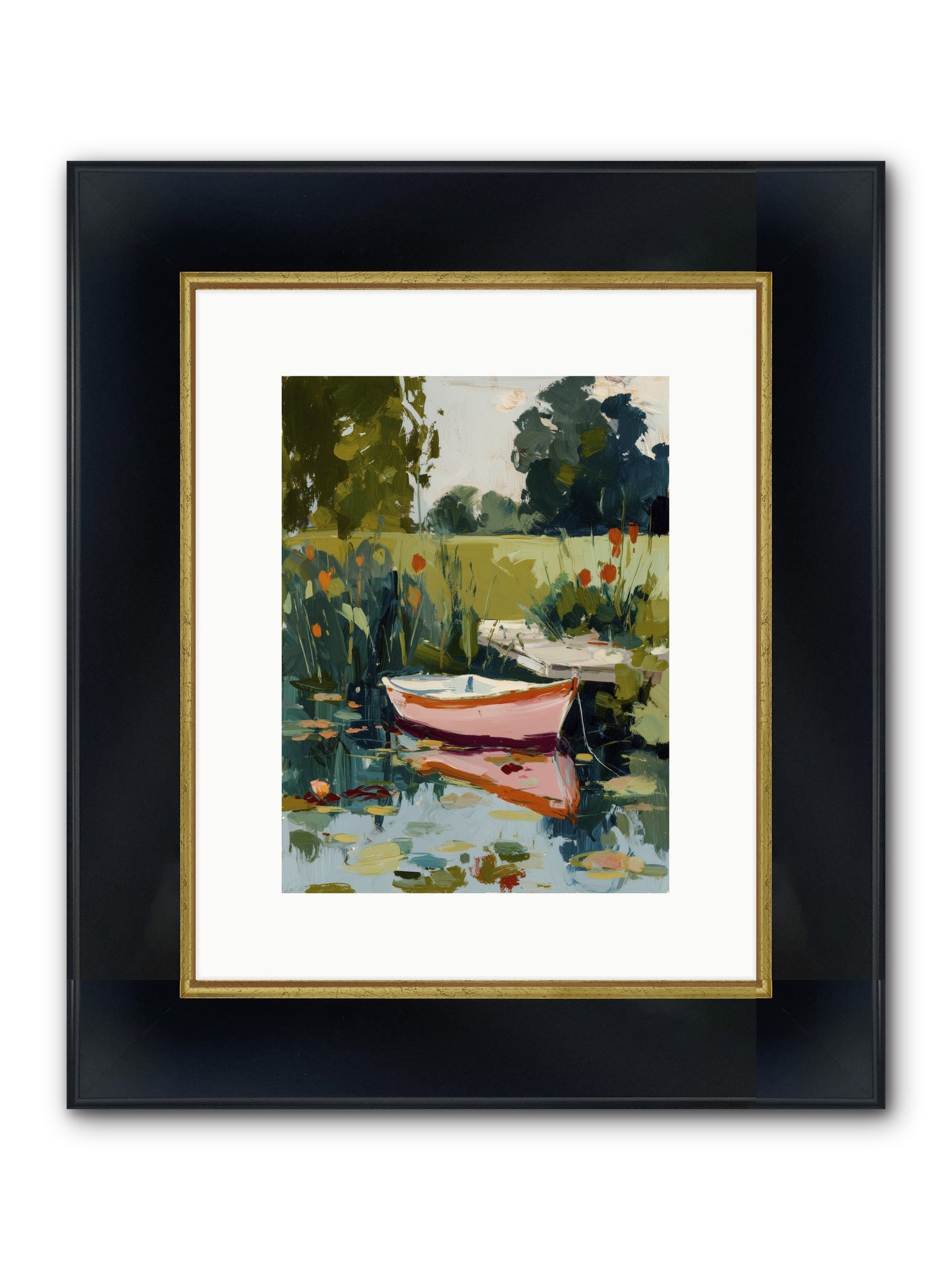 Quiet Adventures Framed Print - Wide Black w/Gold 9x12