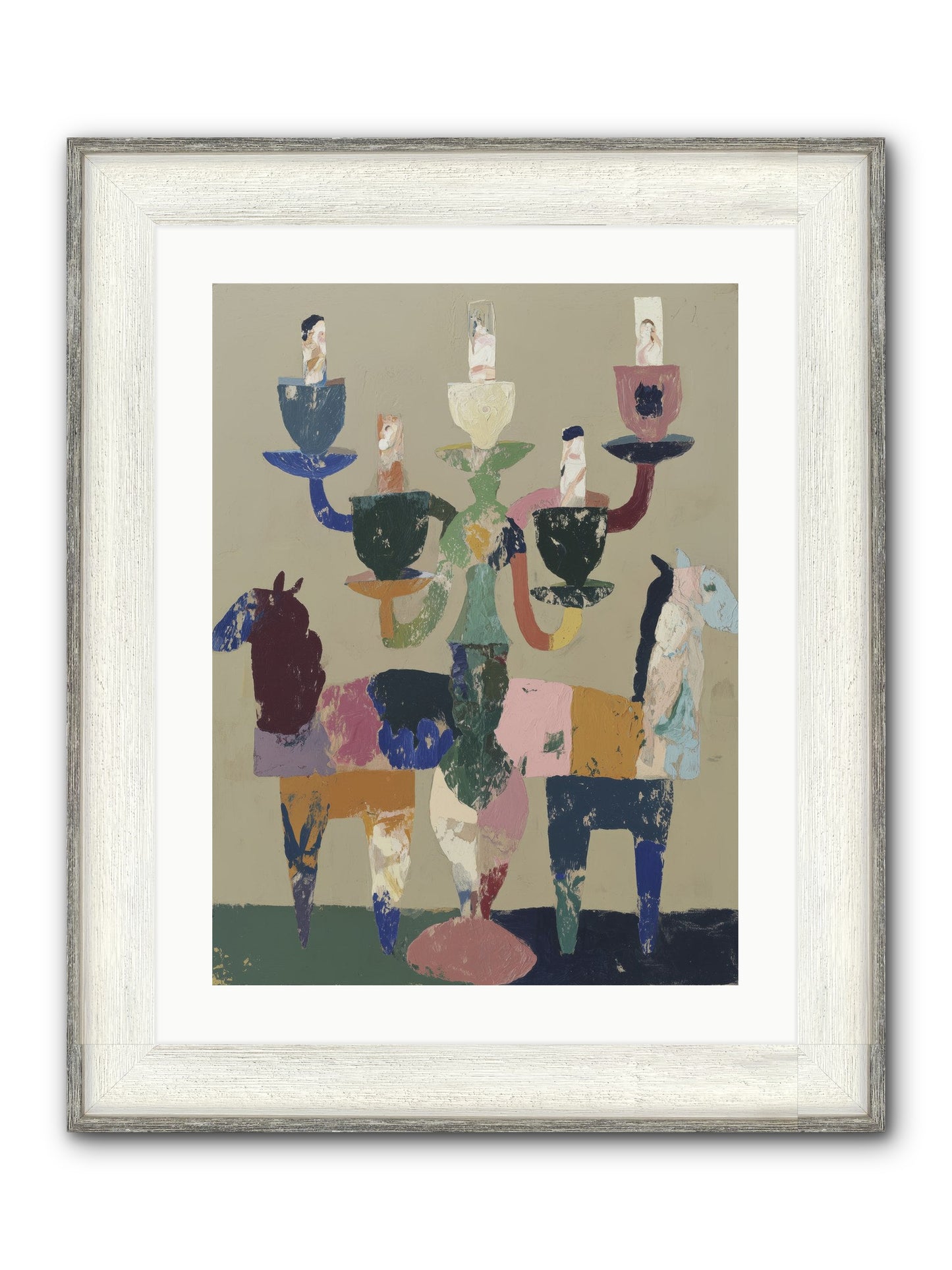 Quiet Carnival Framed Print - Driftwood White 18x24