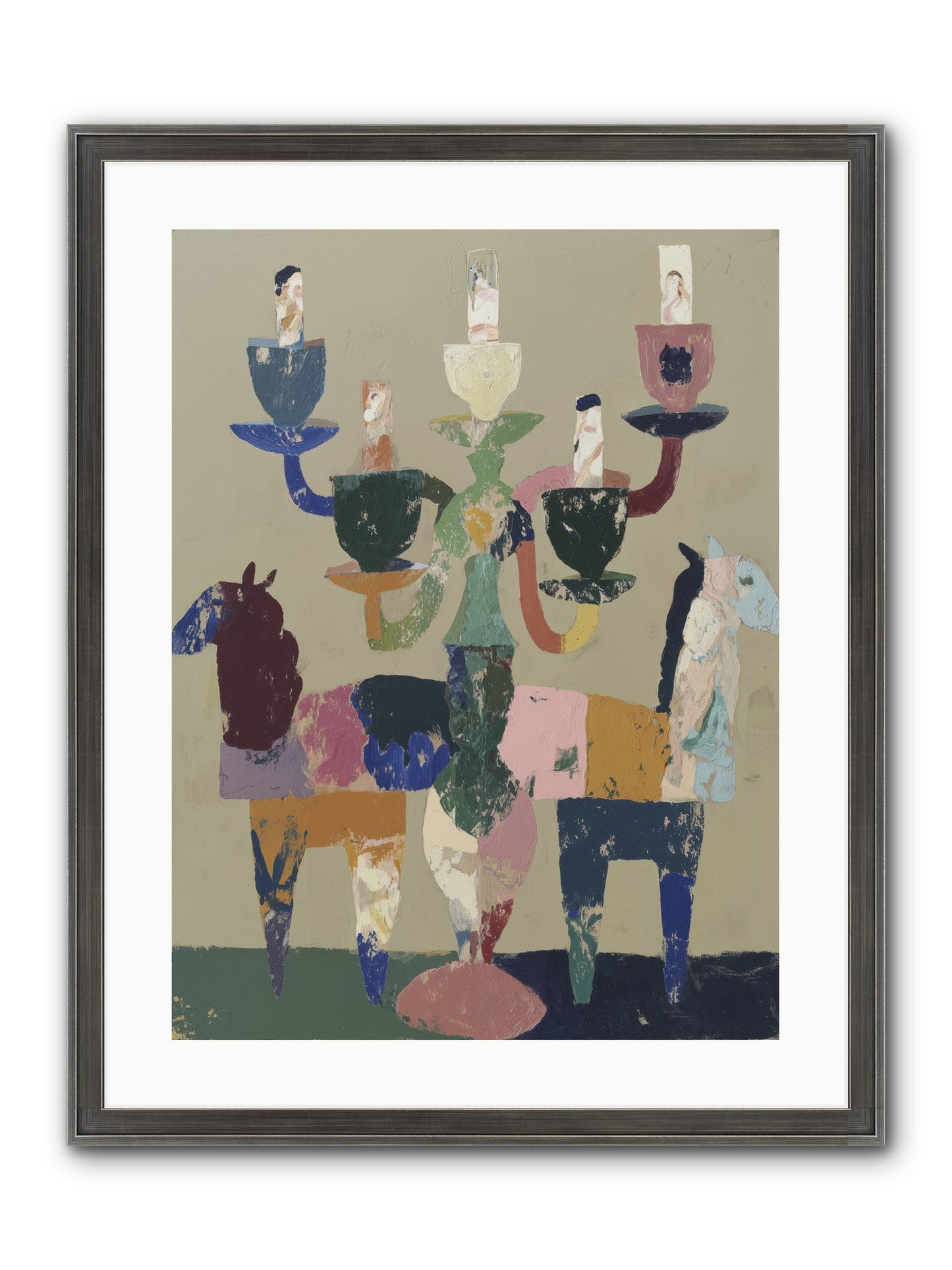 Quiet Carnival Framed Print - Slimwoods Black/Silver 18x24