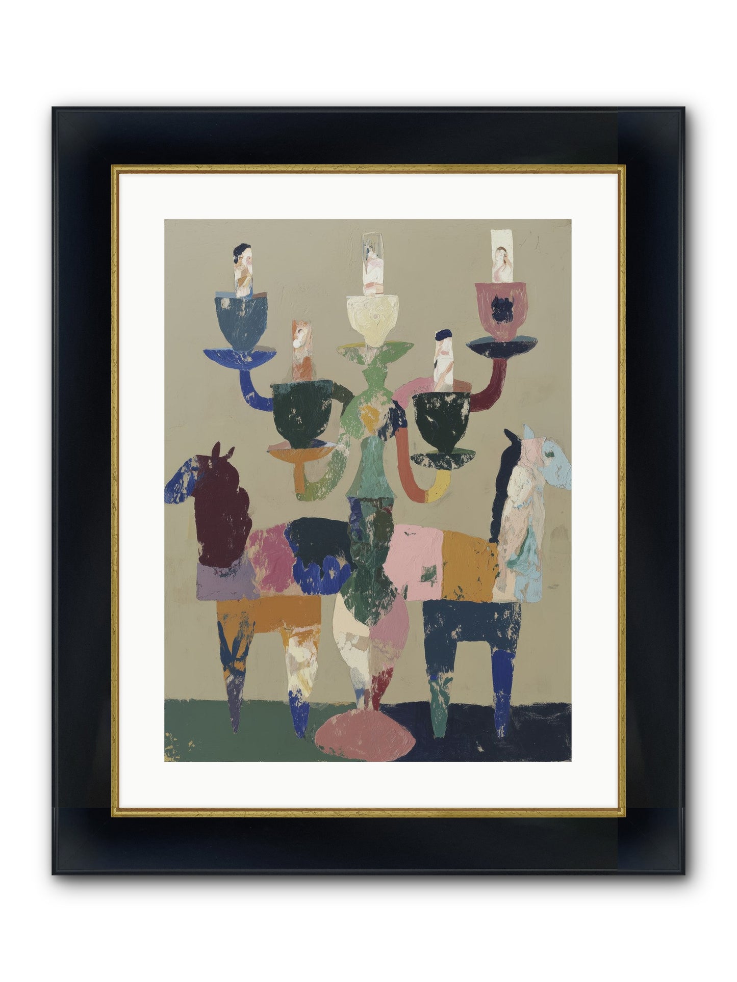 Quiet Carnival Framed Print - Wide Black w/Gold 18x24