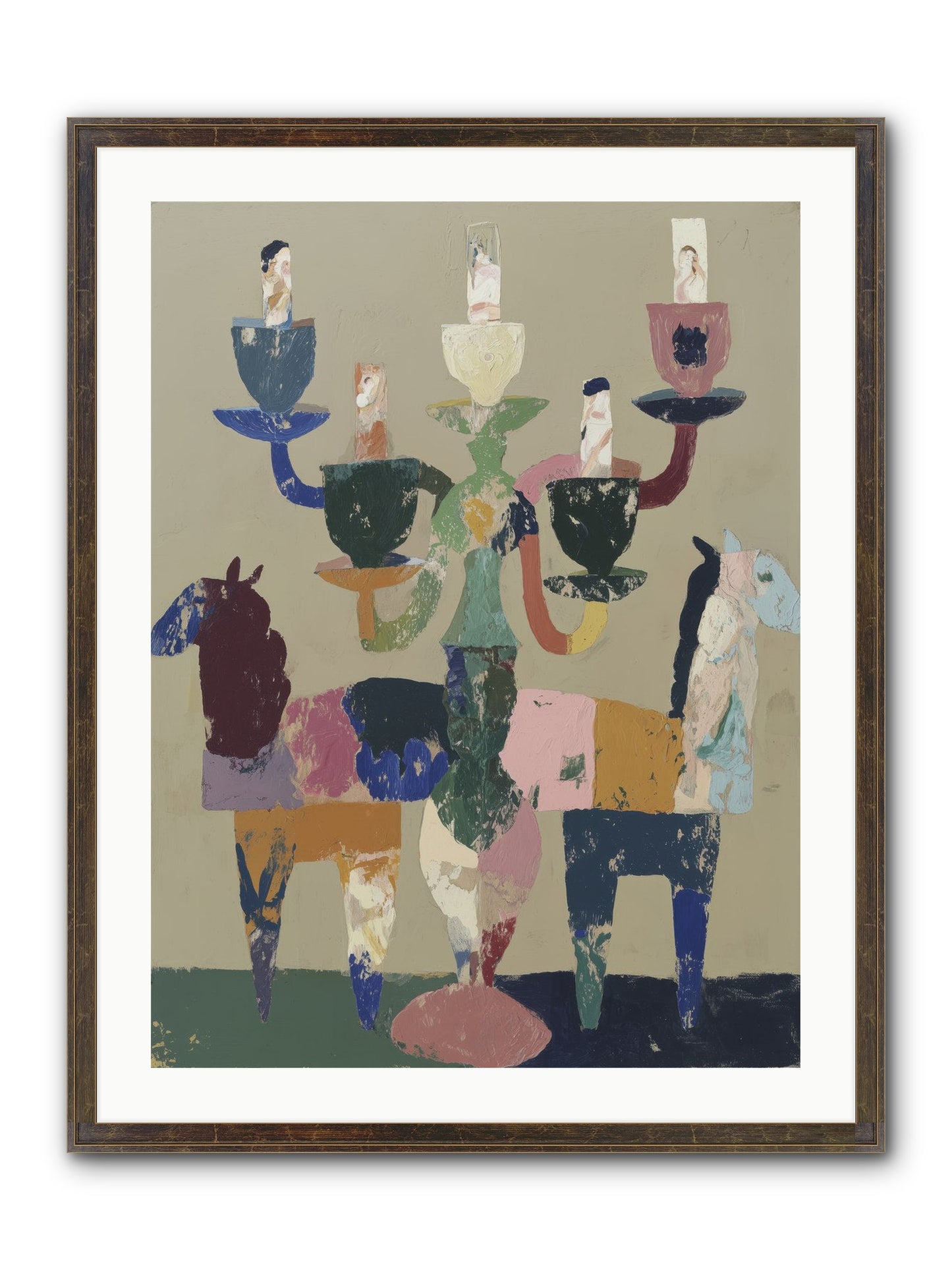 Quiet Carnival Framed Print - Slimwoods Black/Gold 24x32