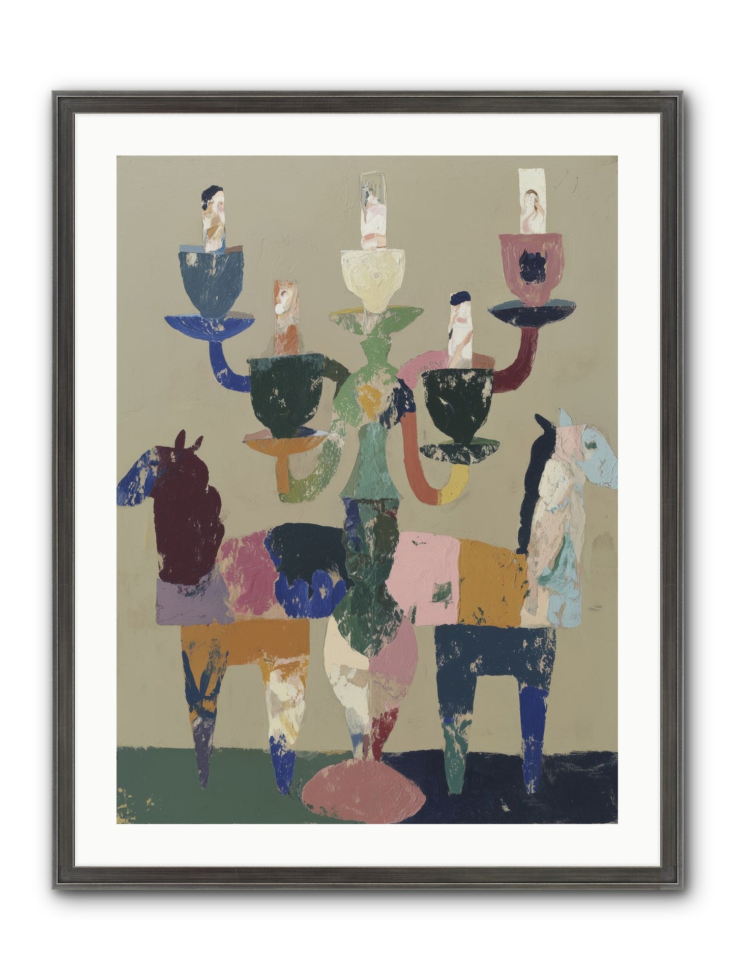 Quiet Carnival Framed Print - Slimwoods Black/Silver 24x32