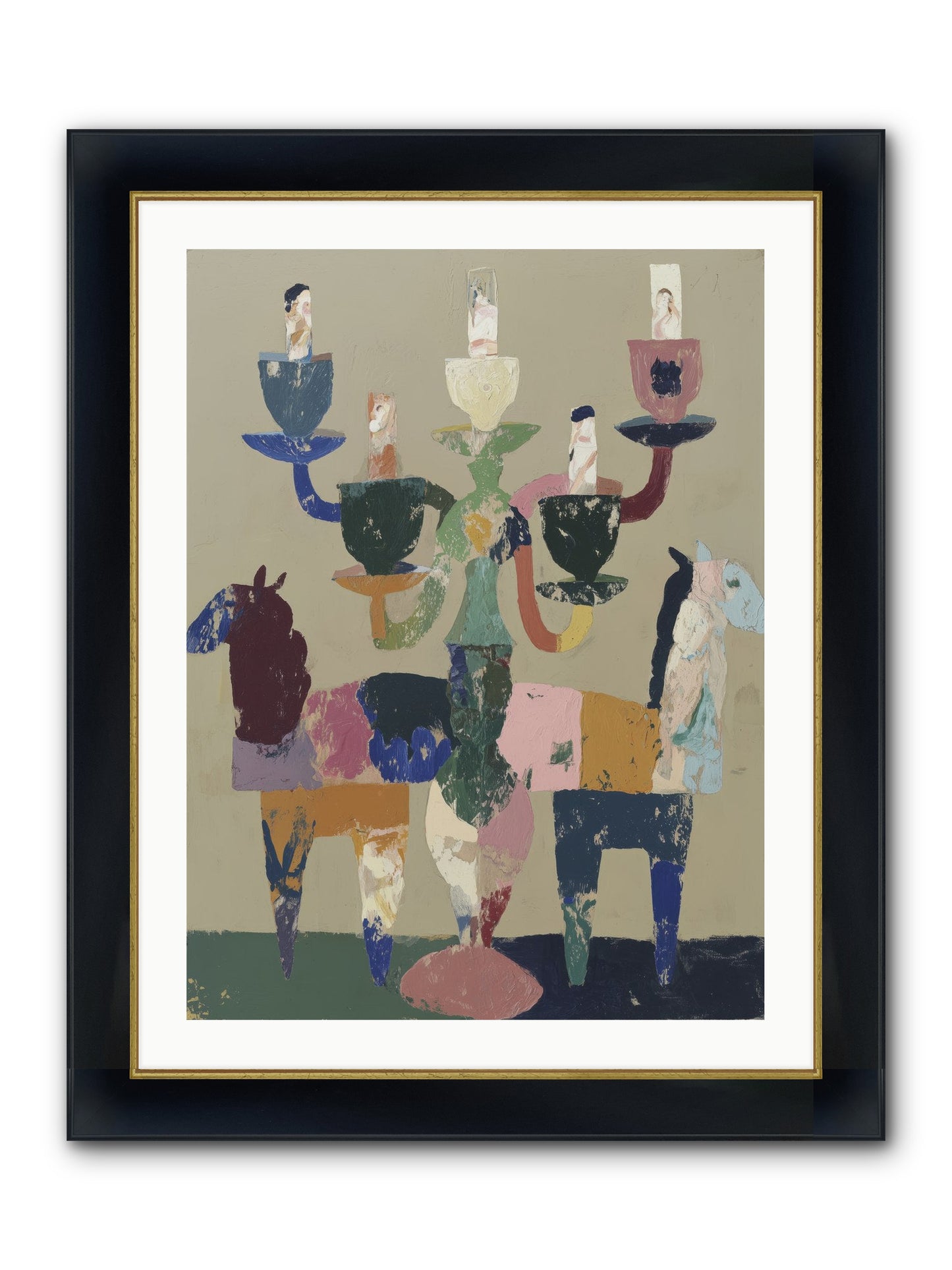 Quiet Carnival Framed Print - Wide Black w/Gold 24x32