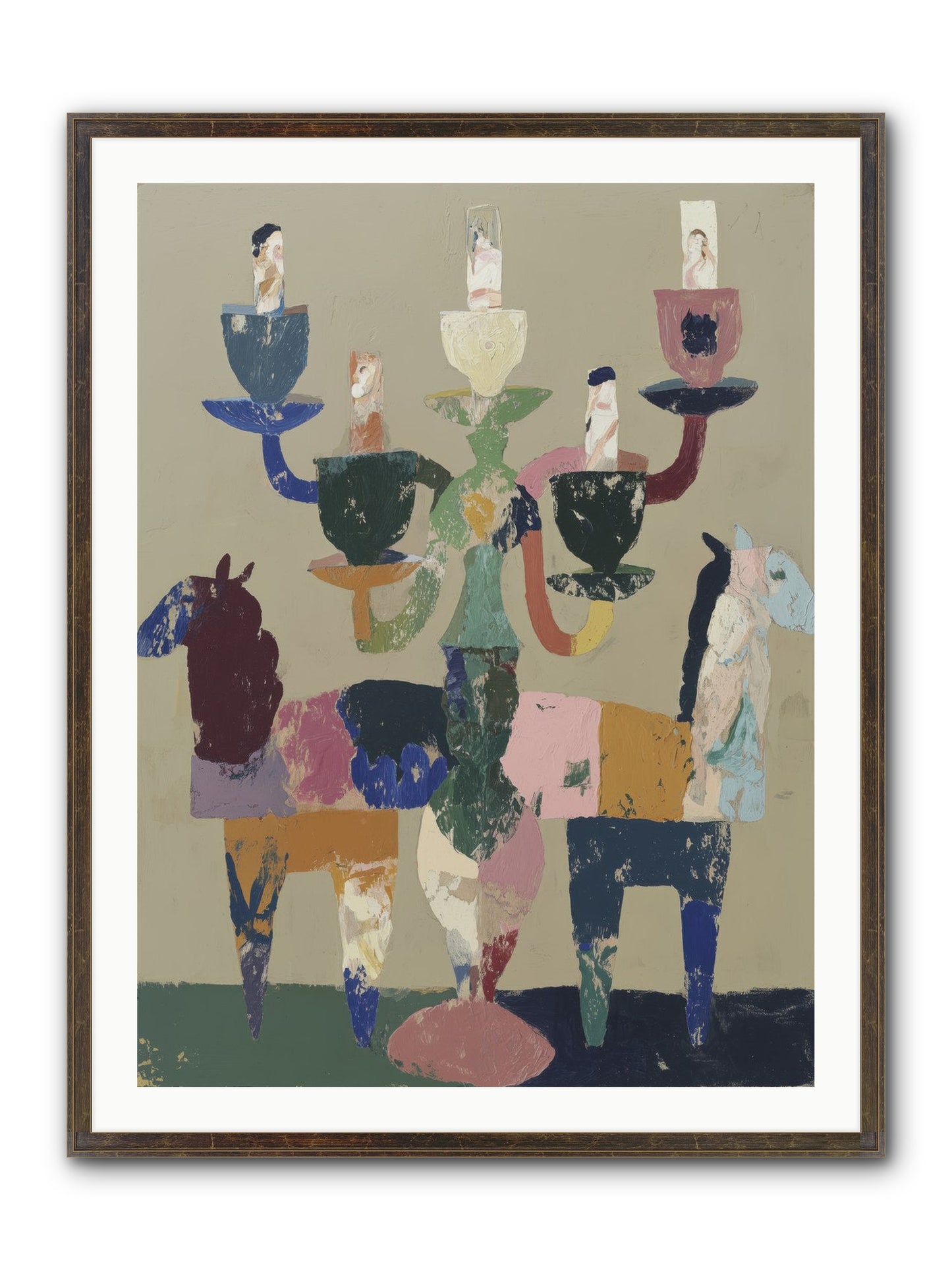 Quiet Carnival Framed Print - Slimwoods Black/Gold 30x40