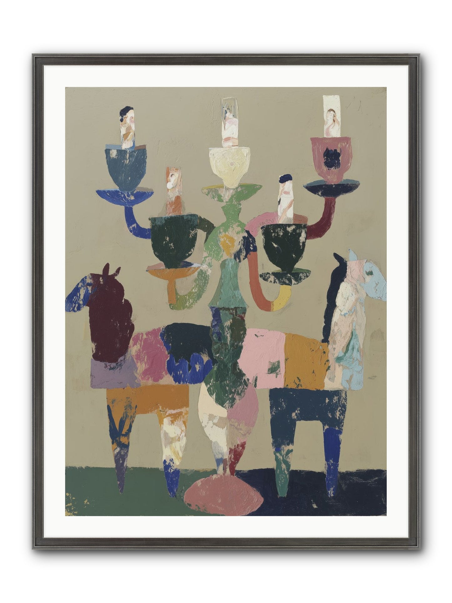 Quiet Carnival Framed Print - Slimwoods Black/Silver 30x40