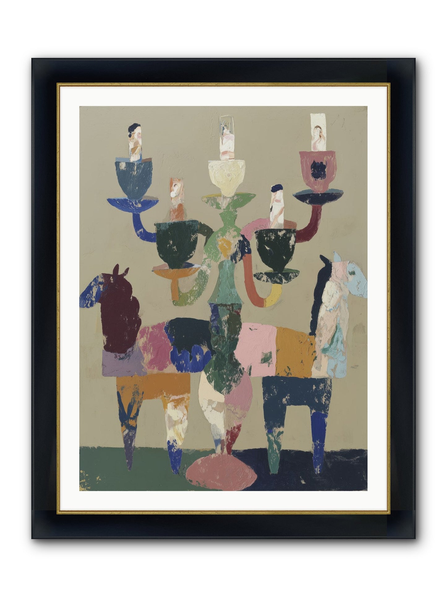 Quiet Carnival Framed Print - Wide Black w/Gold 30x40