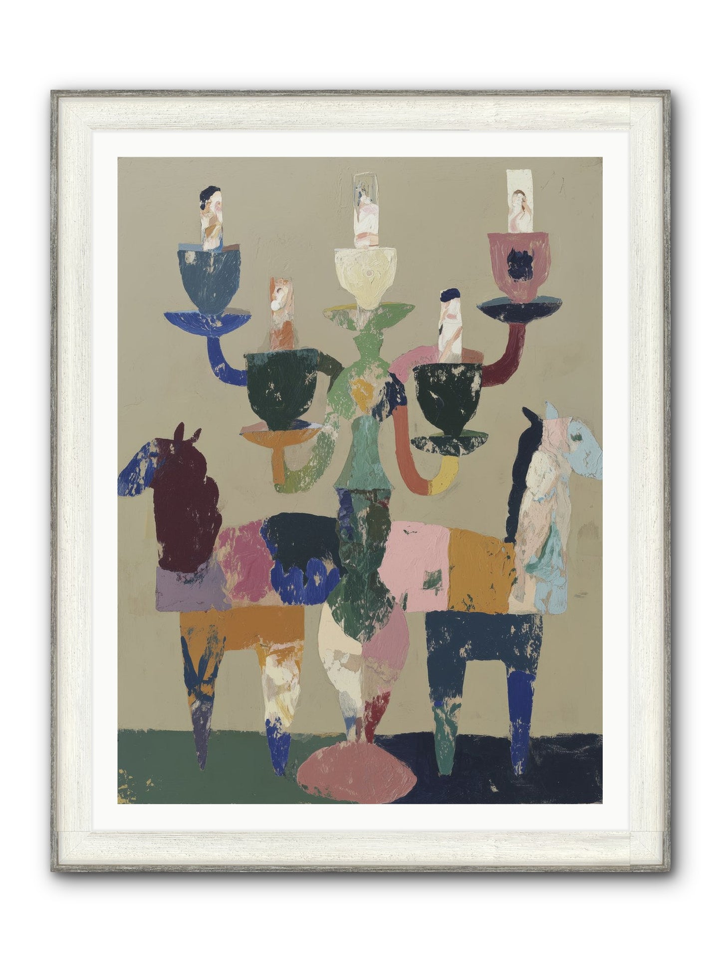 Quiet Carnival Framed Print - Driftwood White 36x48