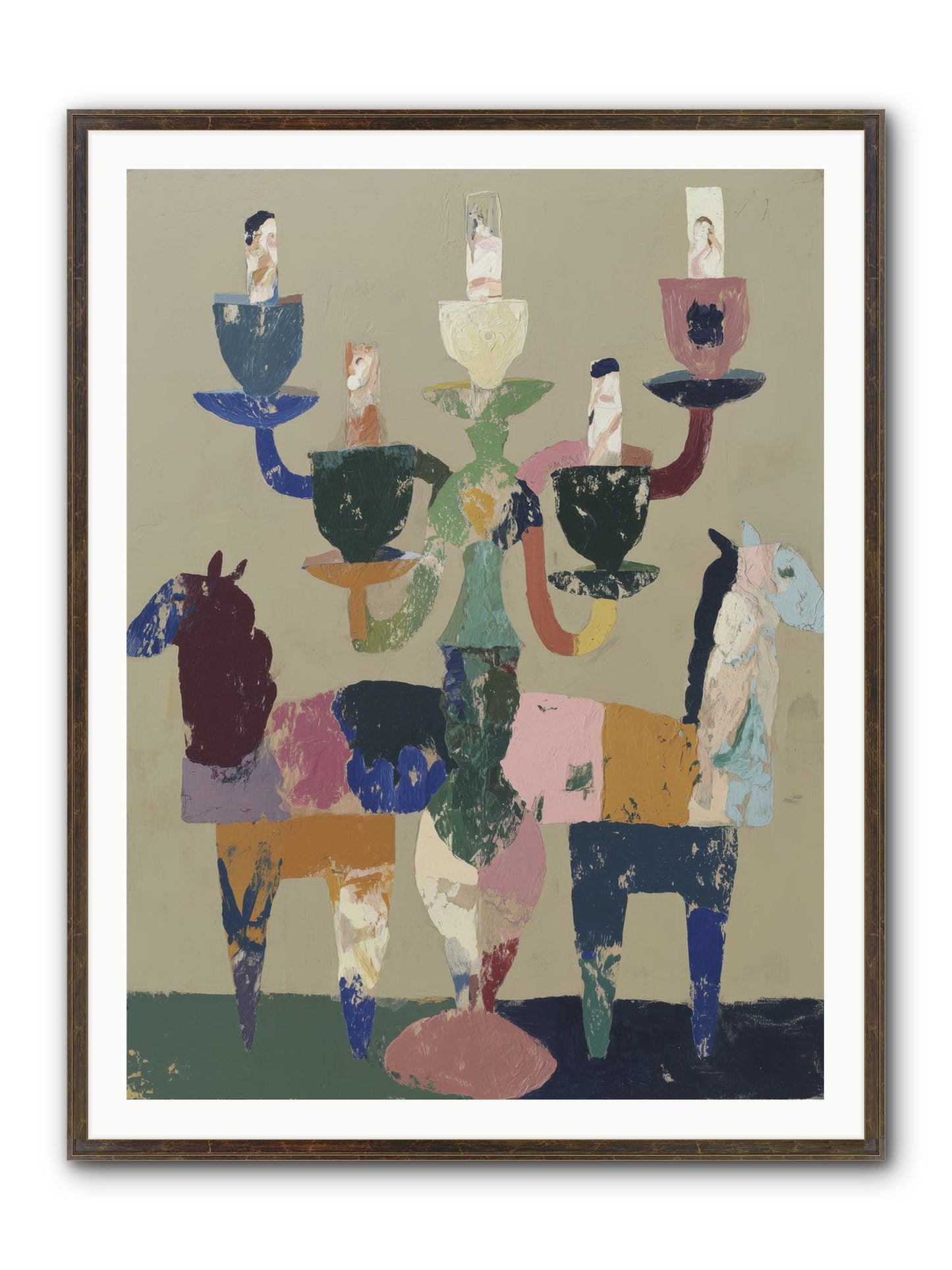 Quiet Carnival Framed Print - Slimwoods Black/Gold 36x48