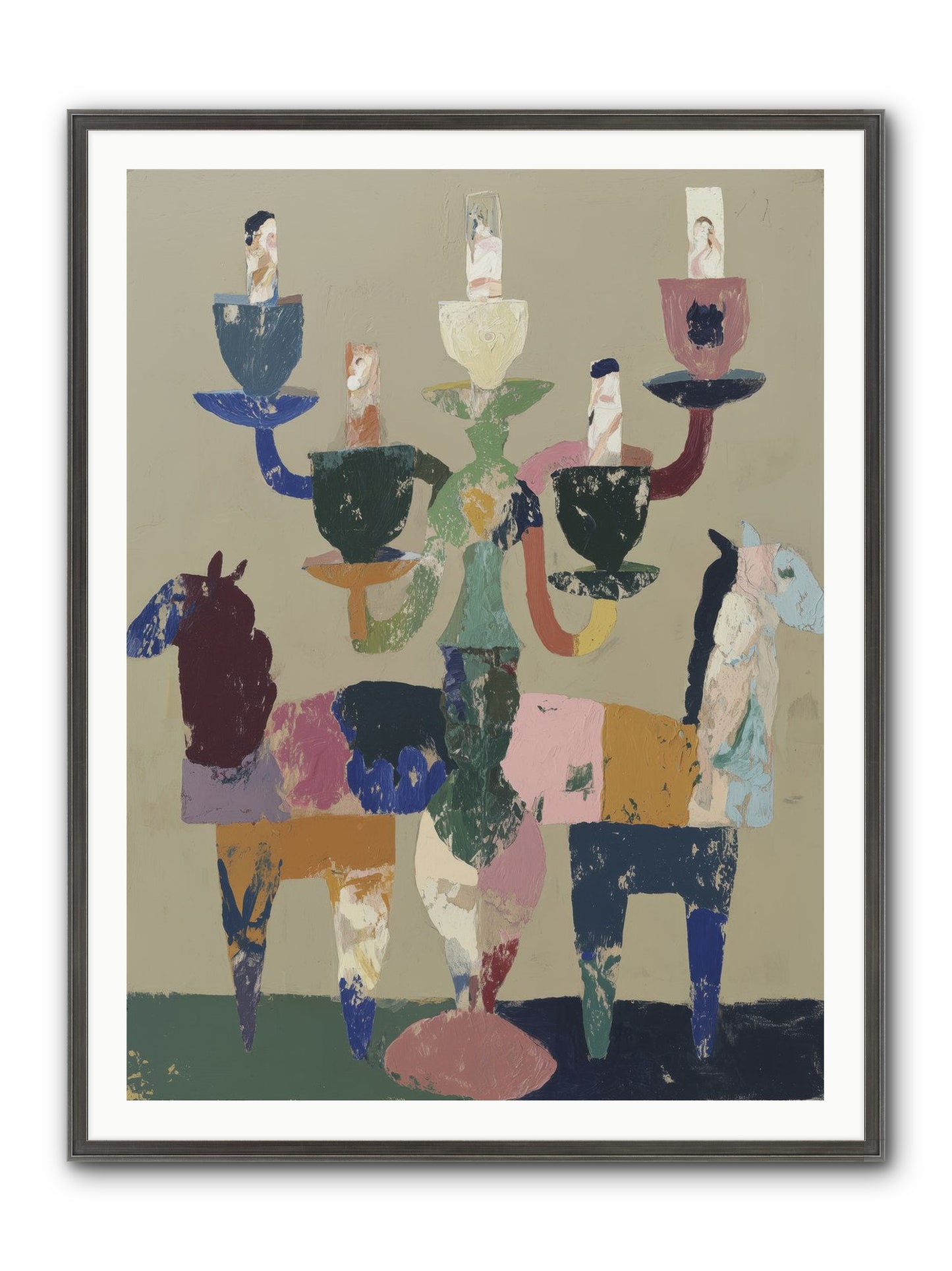 Quiet Carnival Framed Print - Slimwoods Black/Silver 36x48
