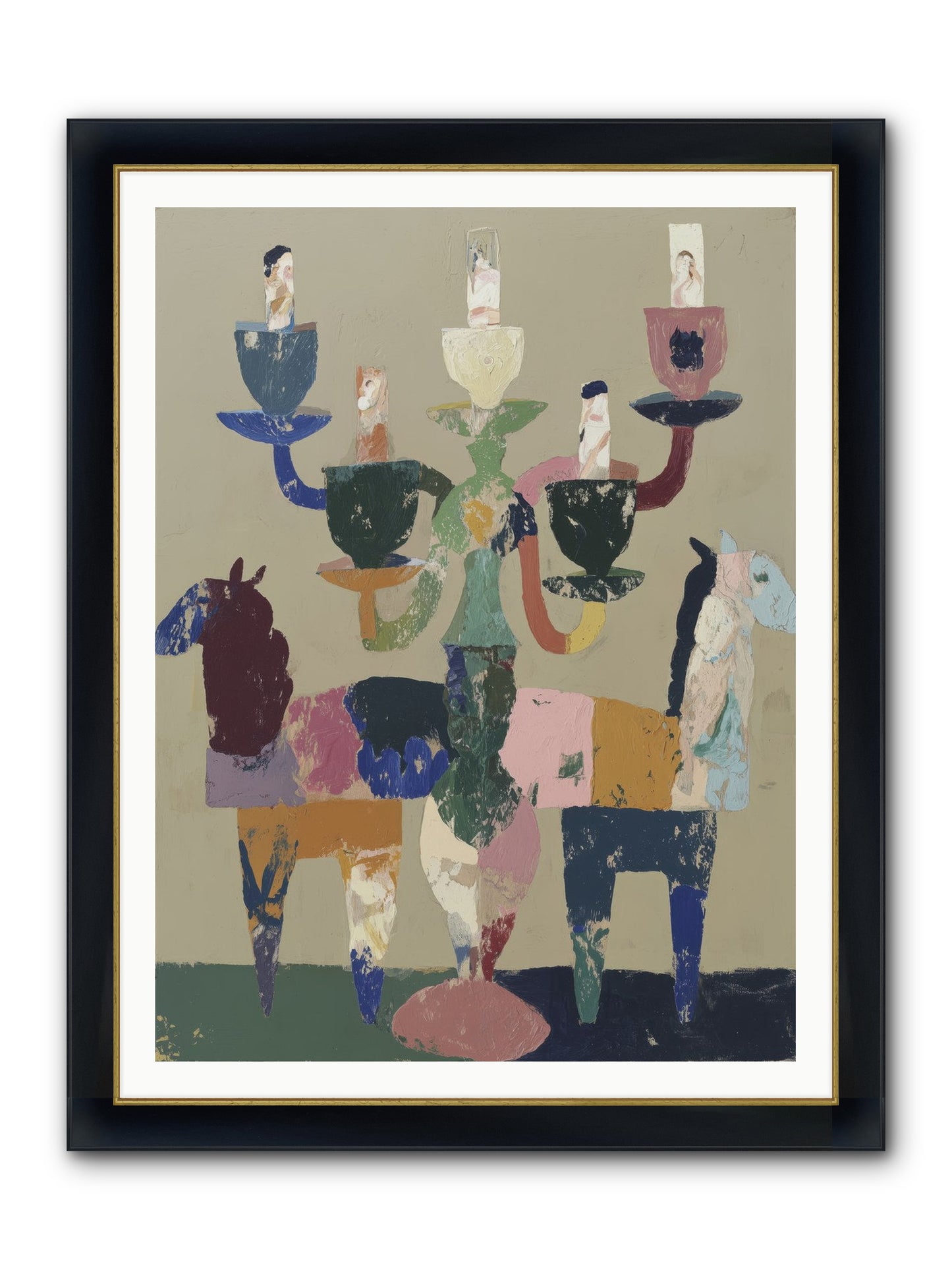 Quiet Carnival Framed Print - Wide Black w/Gold 36x48