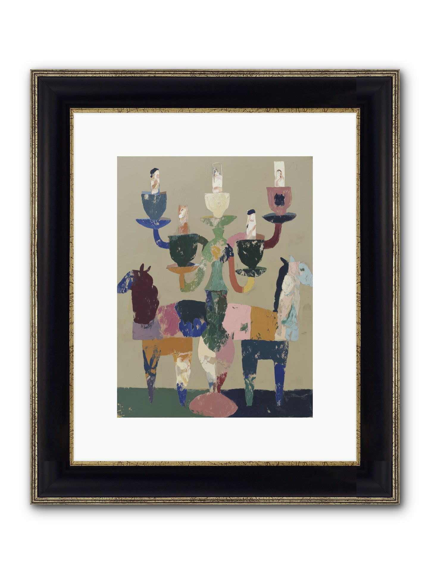 Quiet Carnival Framed Print - Black & Gold 9x12