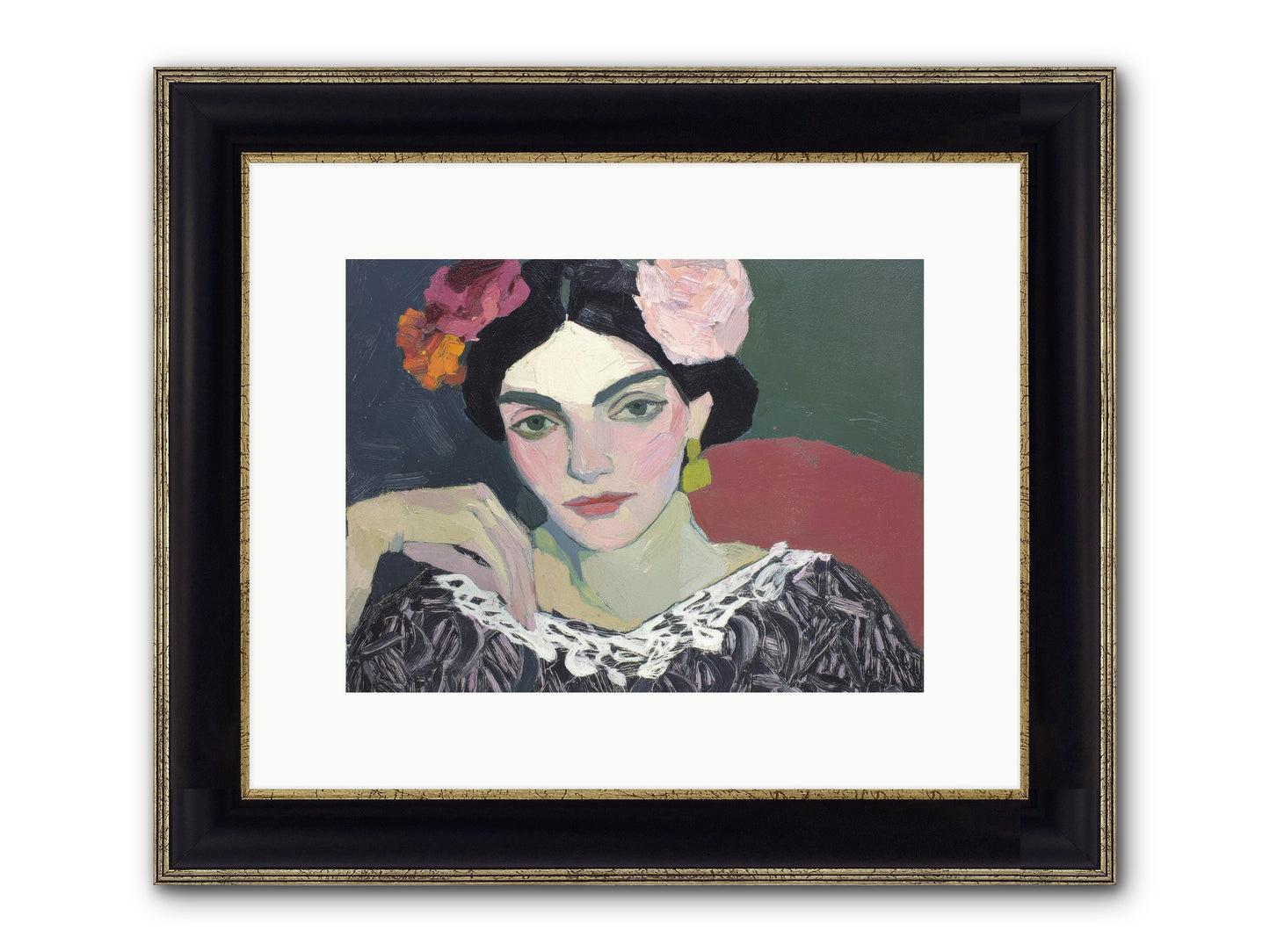 Quiet Confidence Framed Print - Black & Gold 12x9