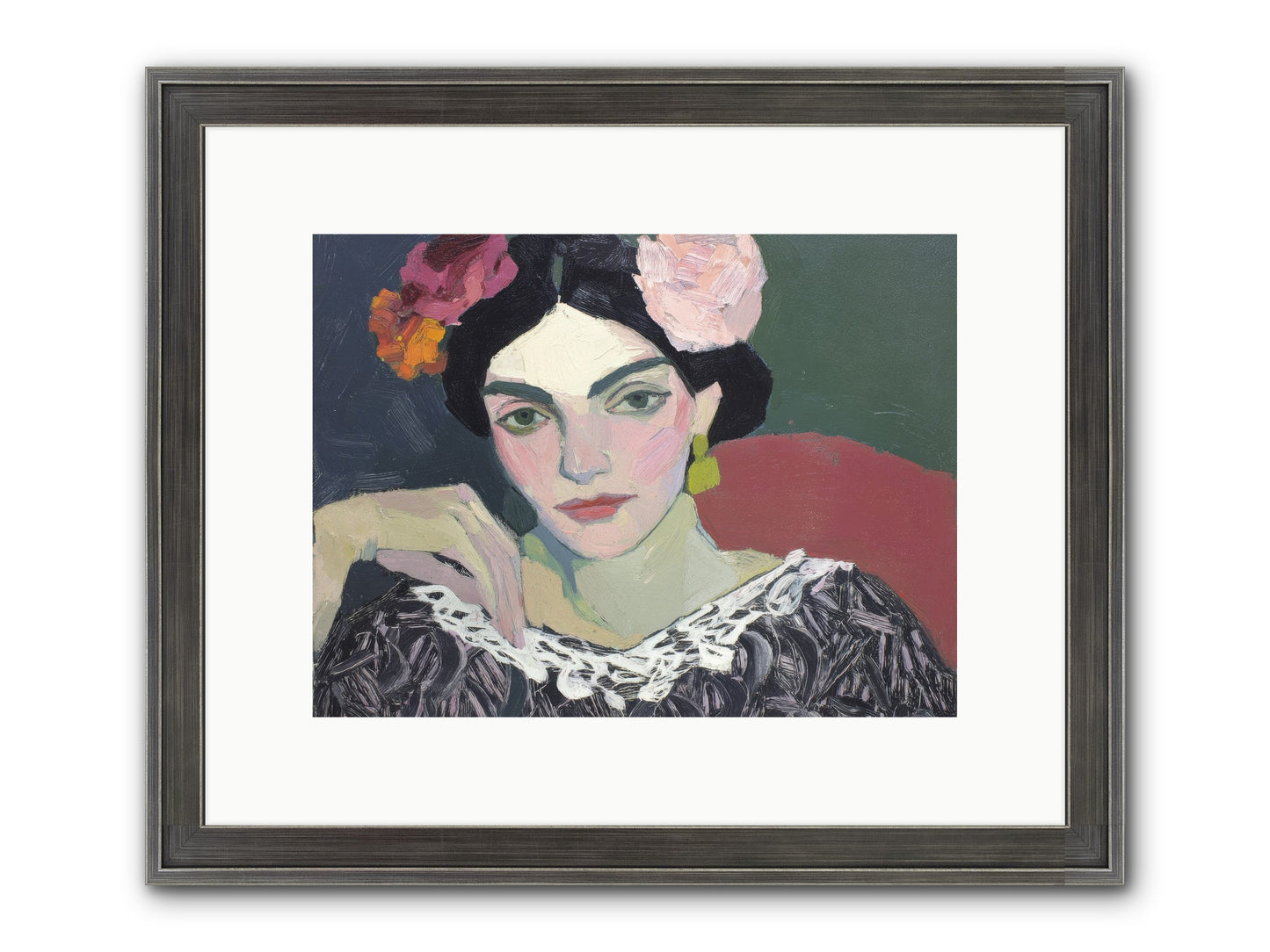 Quiet Confidence Framed Print - Slimwoods Black/Silver 12x9