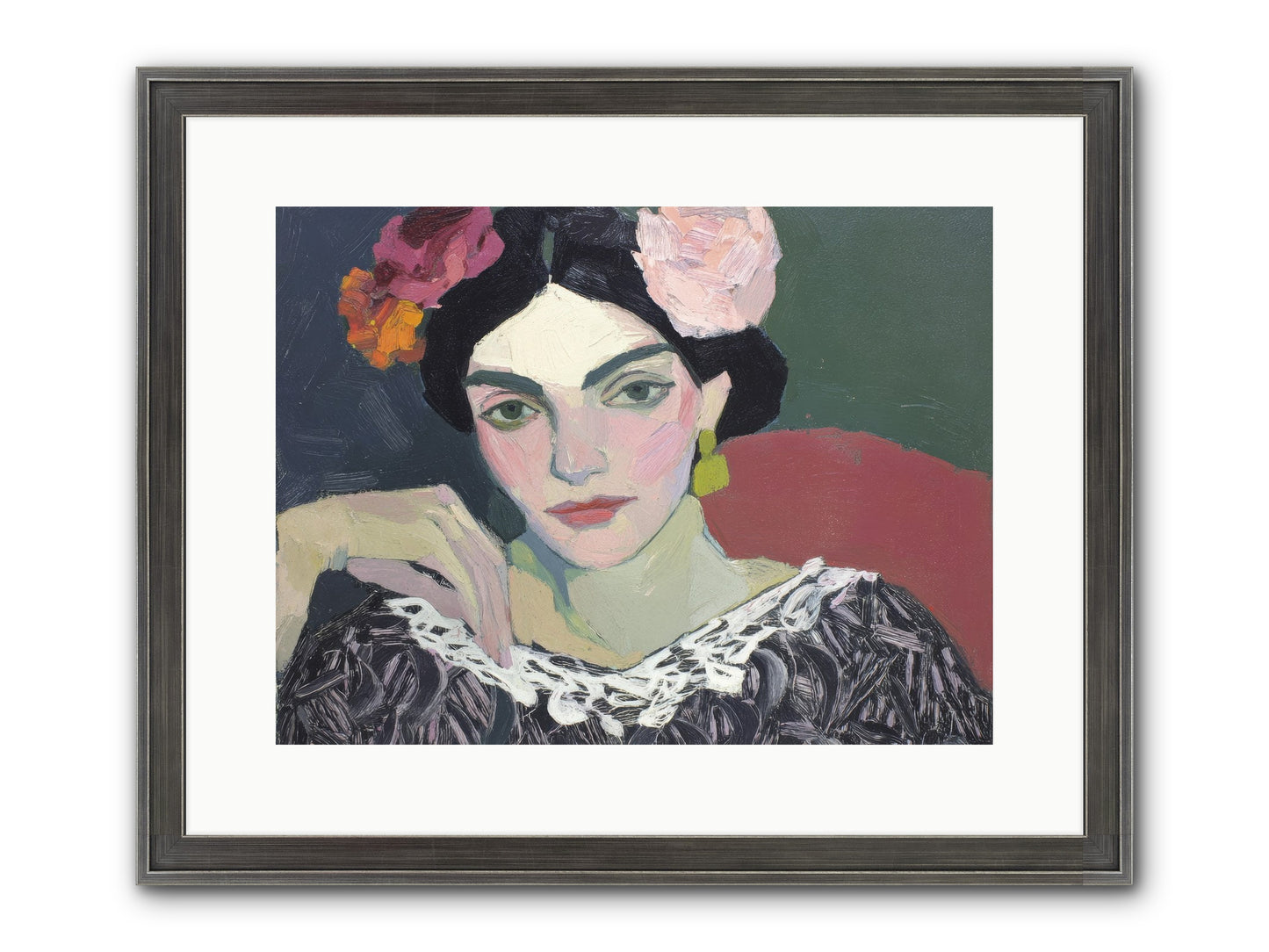 Quiet Confidence Framed Print - Slimwoods Black/Silver 16x12