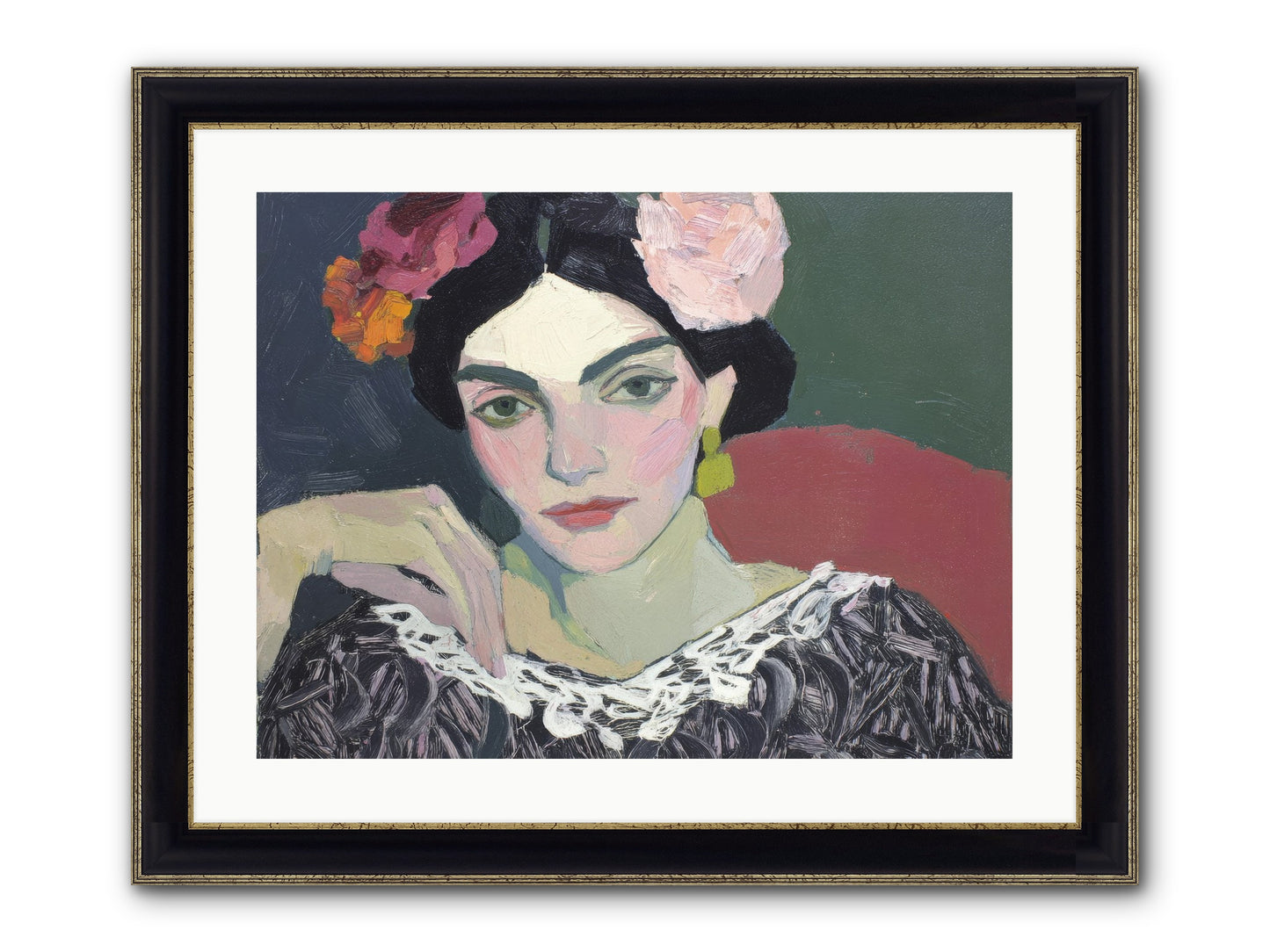 Quiet Confidence Framed Print - Black & Gold 24x18