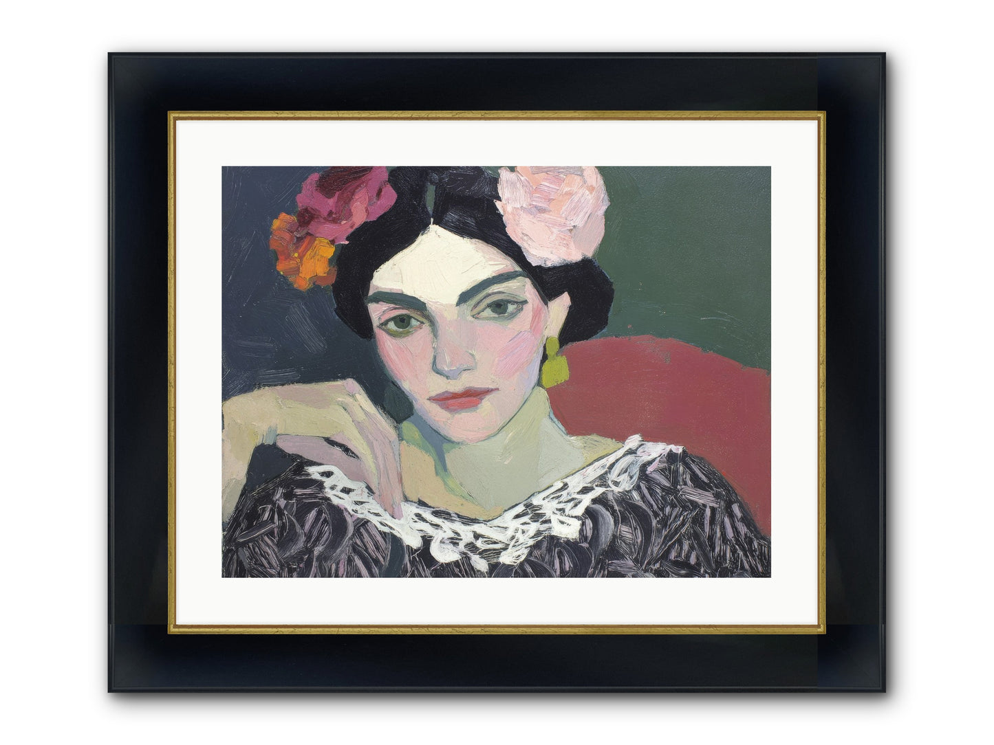 Quiet Confidence Framed Print - Wide Black w/Gold 24x18