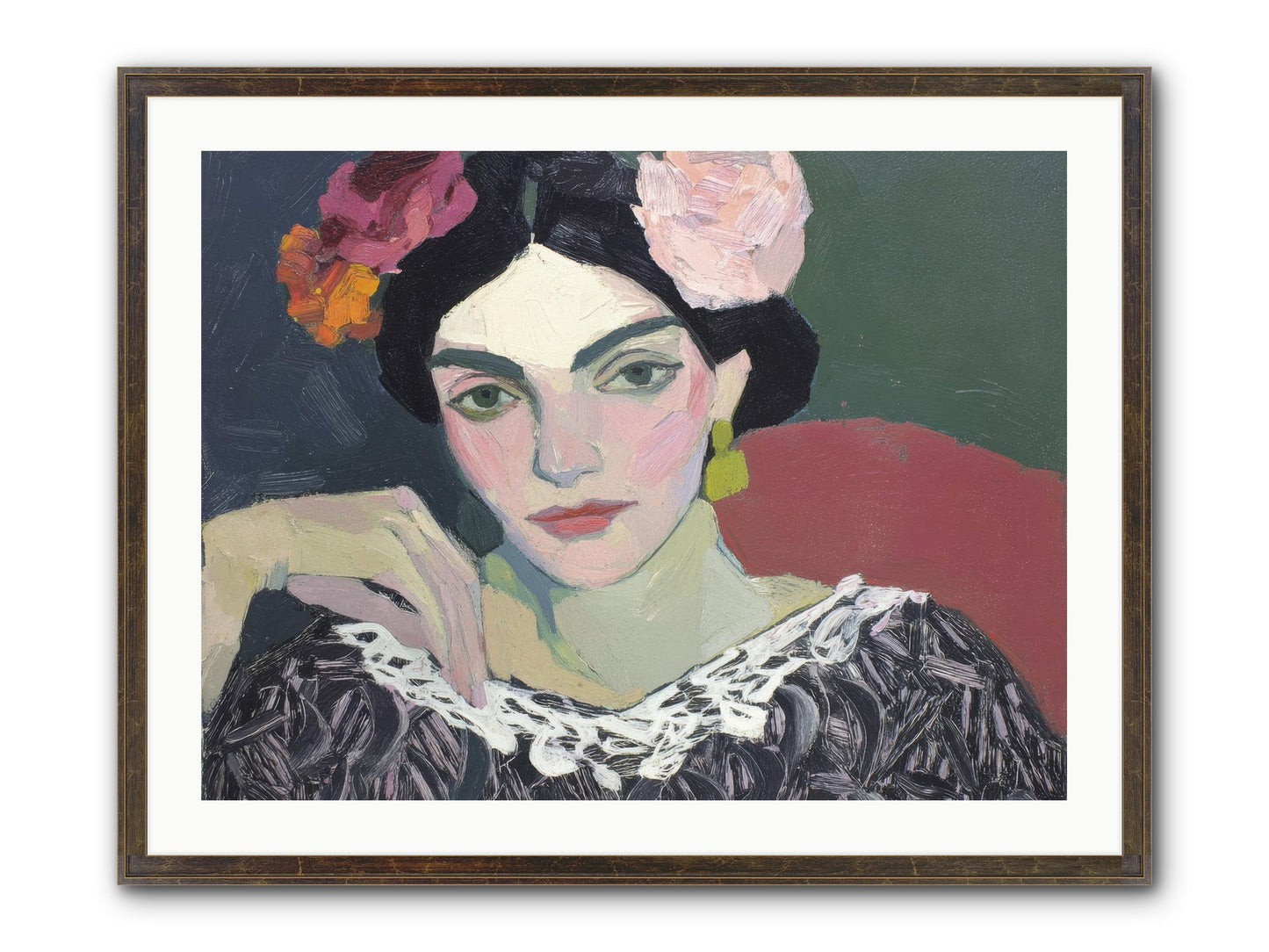 Quiet Confidence Framed Print - Slimwoods Black/Gold 32x24