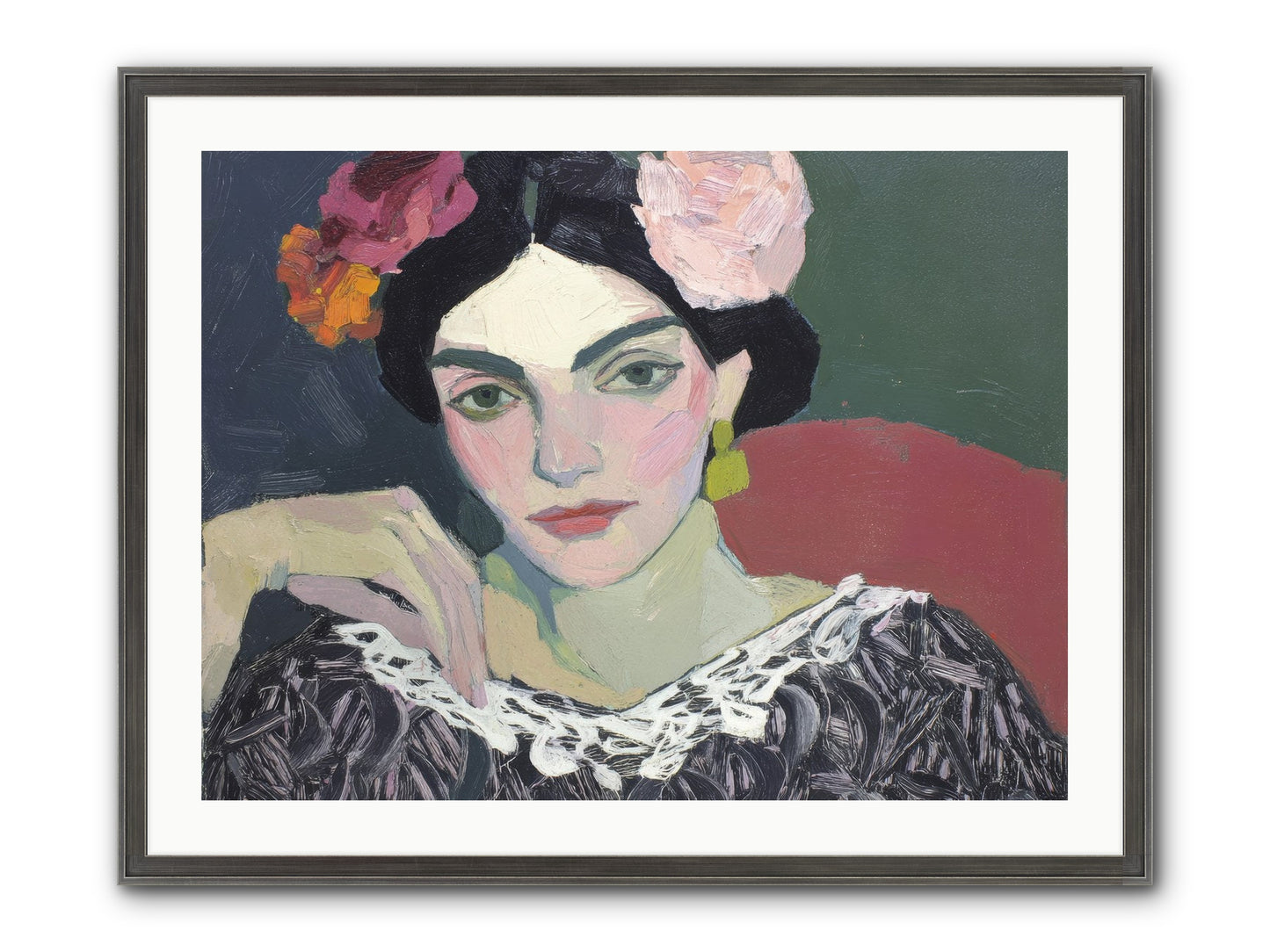 Quiet Confidence Framed Print - Slimwoods Black/Silver 32x24