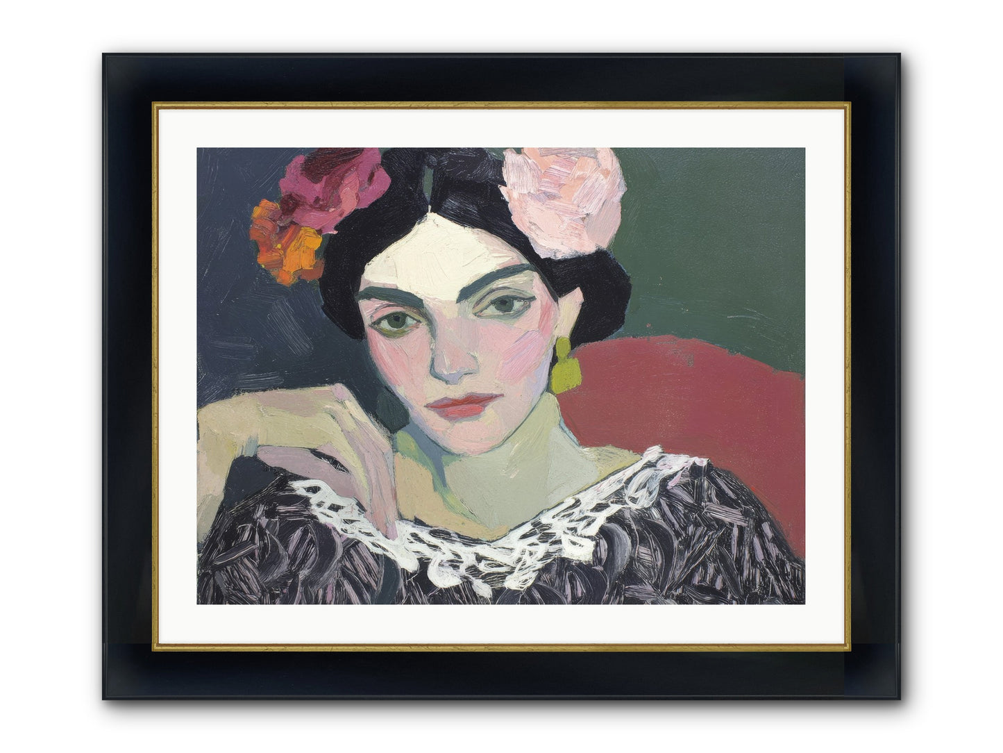Quiet Confidence Framed Print - Wide Black w/Gold 32x24