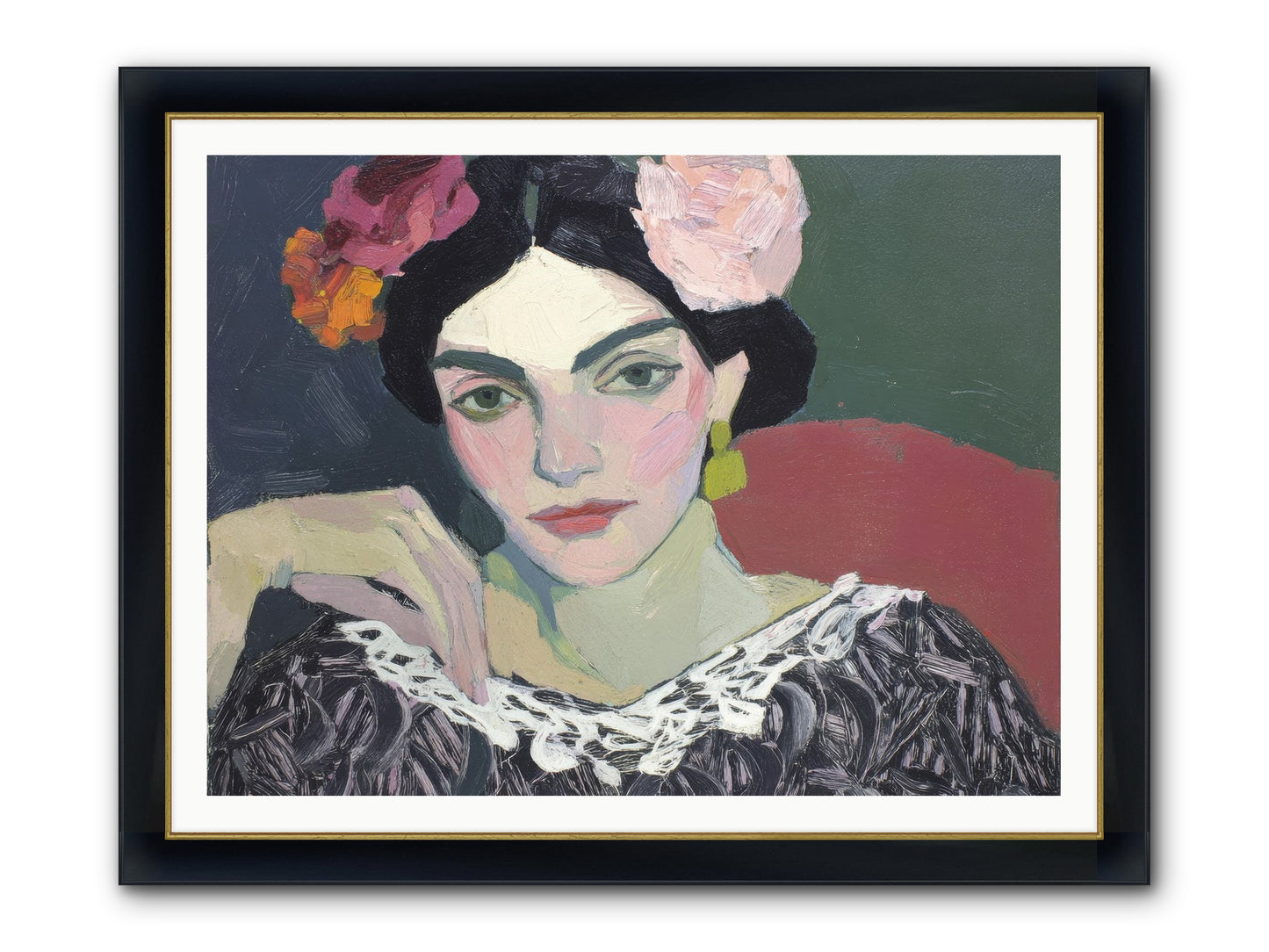 Quiet Confidence Framed Print - Wide Black w/Gold 48x36