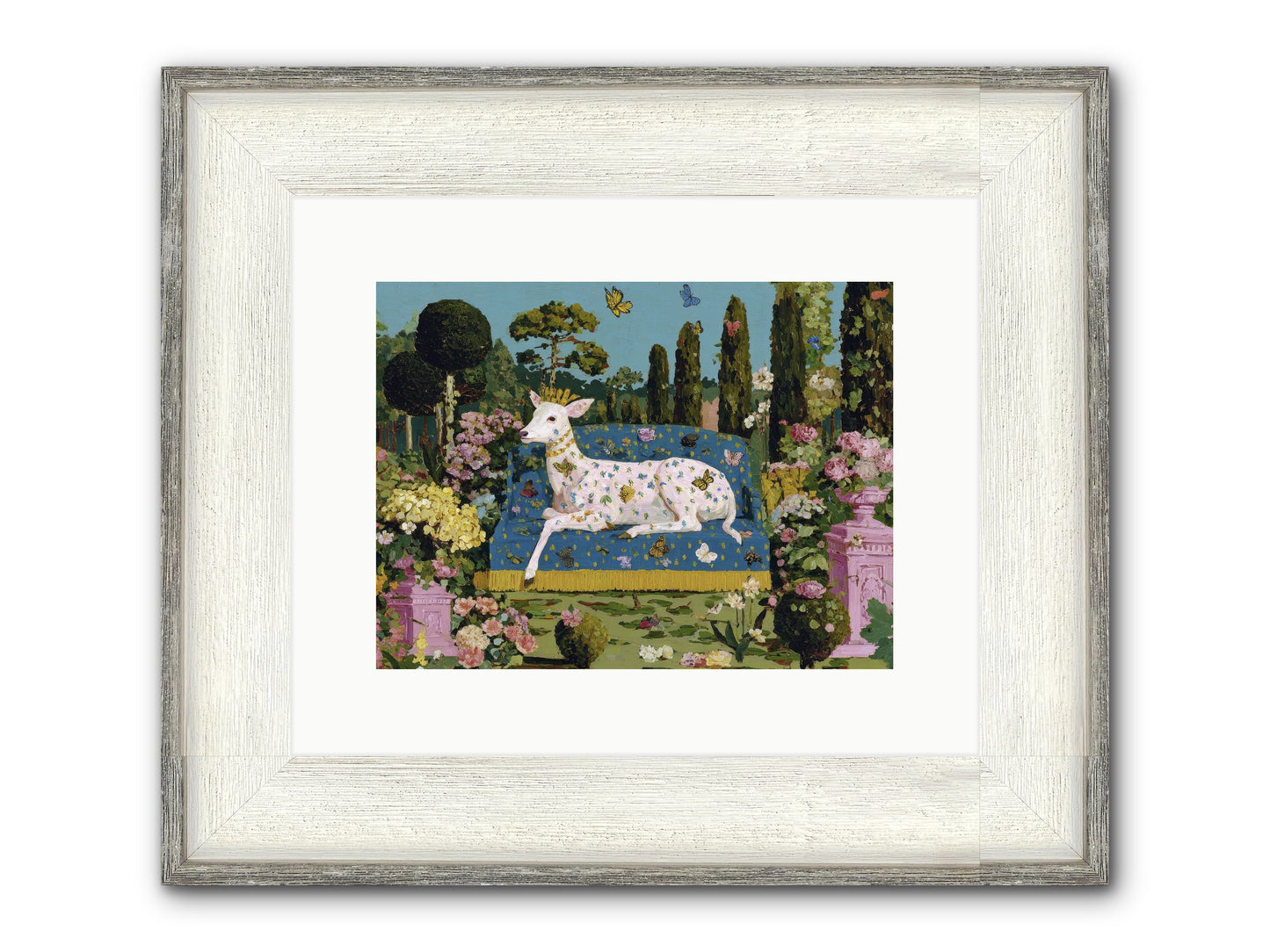 Quiet Crown Framed Print - Driftwood White 12x9