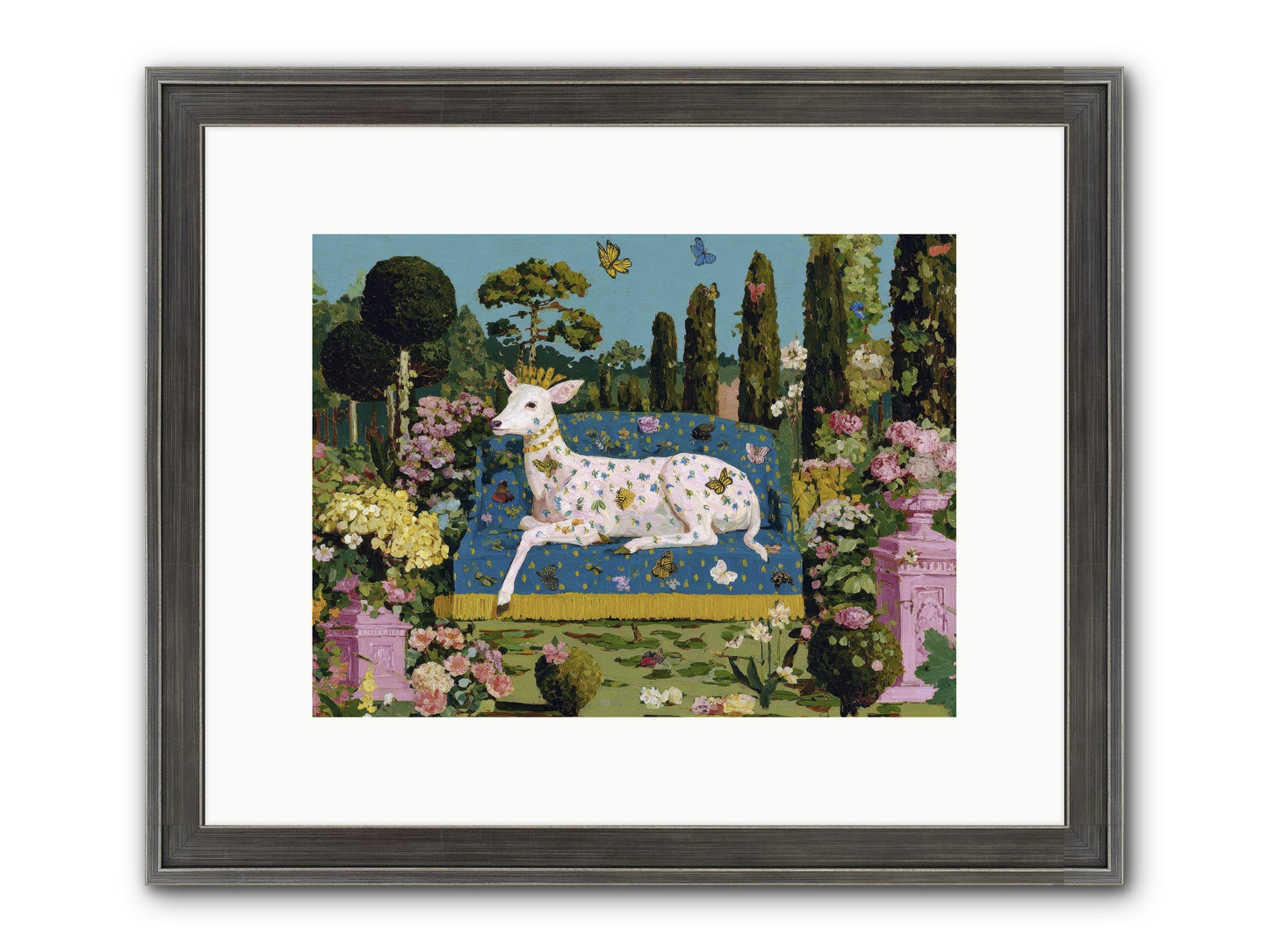 Quiet Crown Framed Print - Slimwoods Black/Silver 12x9