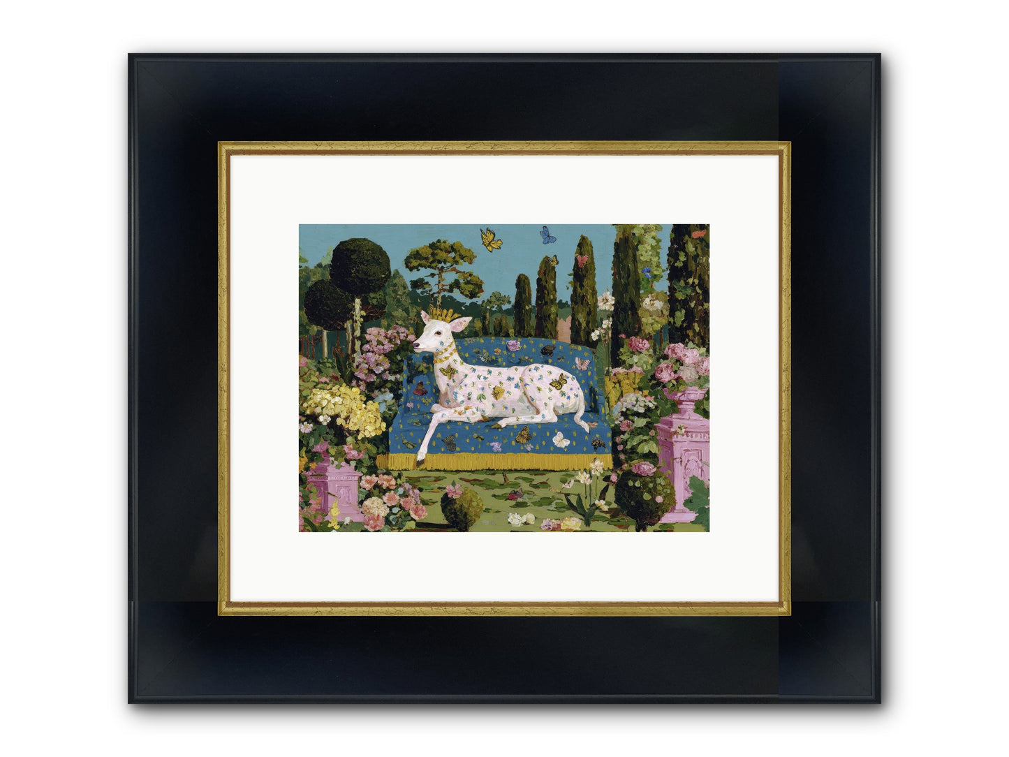 Quiet Crown Framed Print - Wide Black w/Gold 12x9