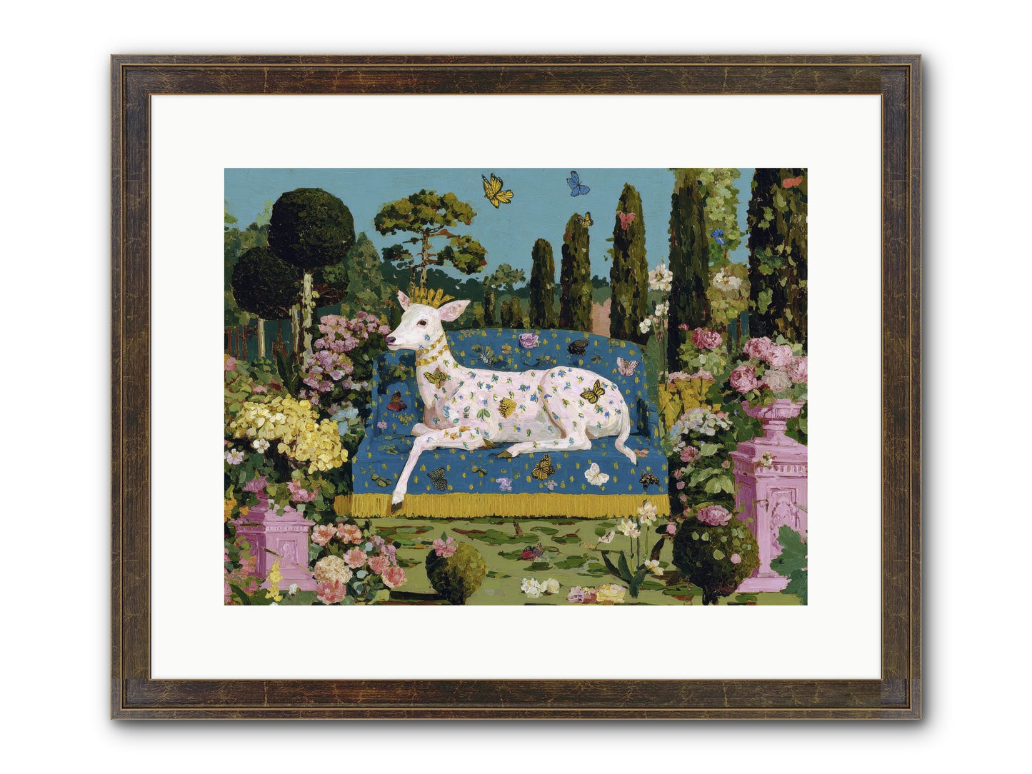 Quiet Crown Framed Print - Slimwoods Black/Gold 16x12