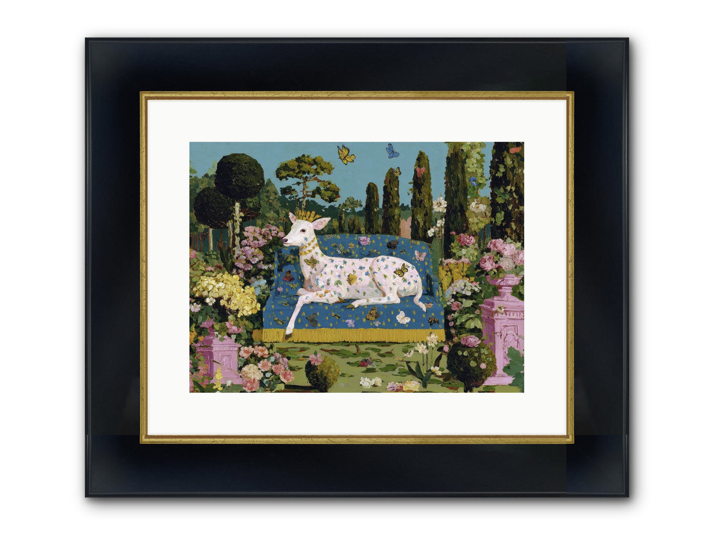 Quiet Crown Framed Print - Wide Black w/Gold 16x12
