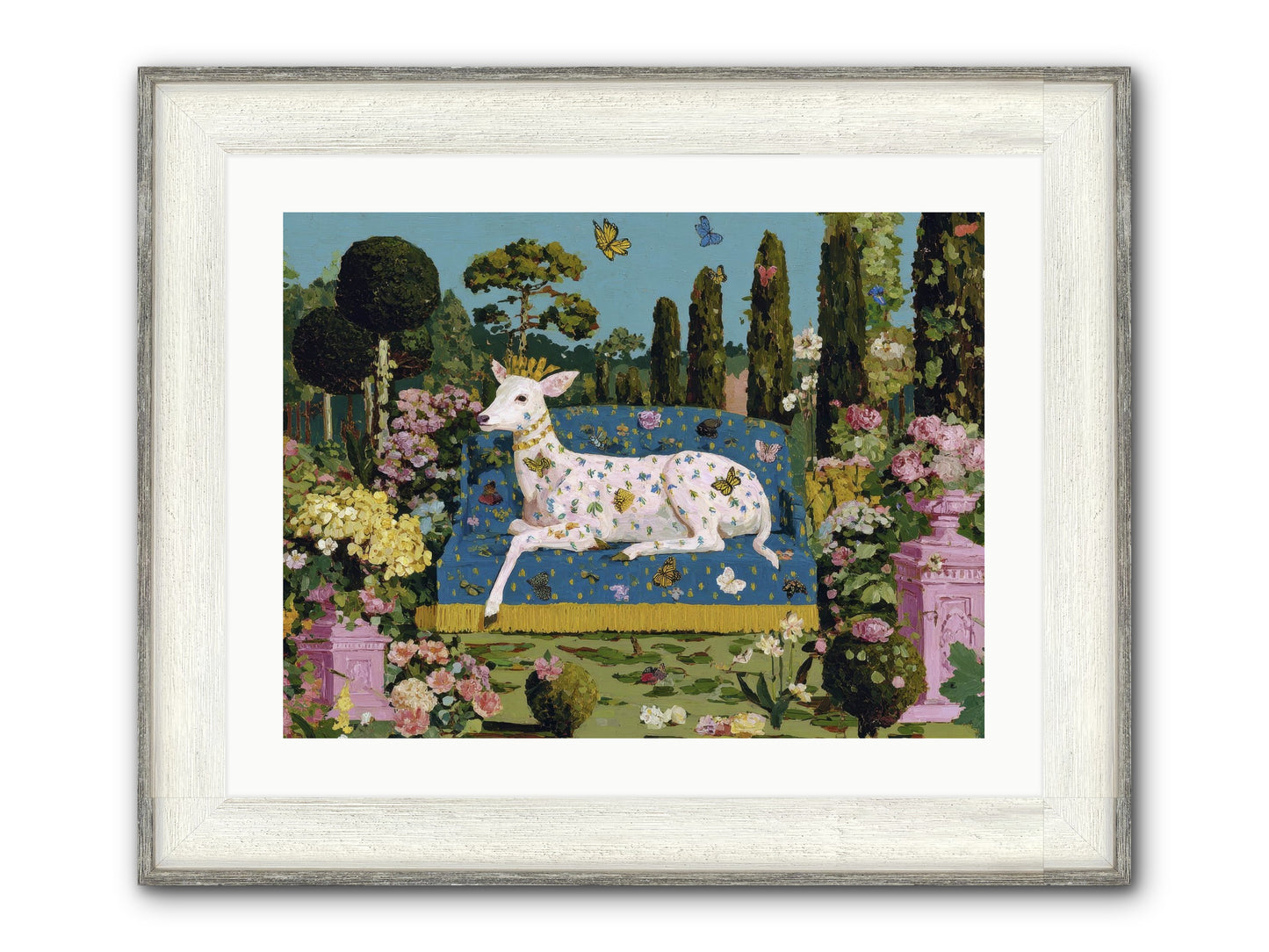 Quiet Crown Framed Print - Driftwood White 24x18