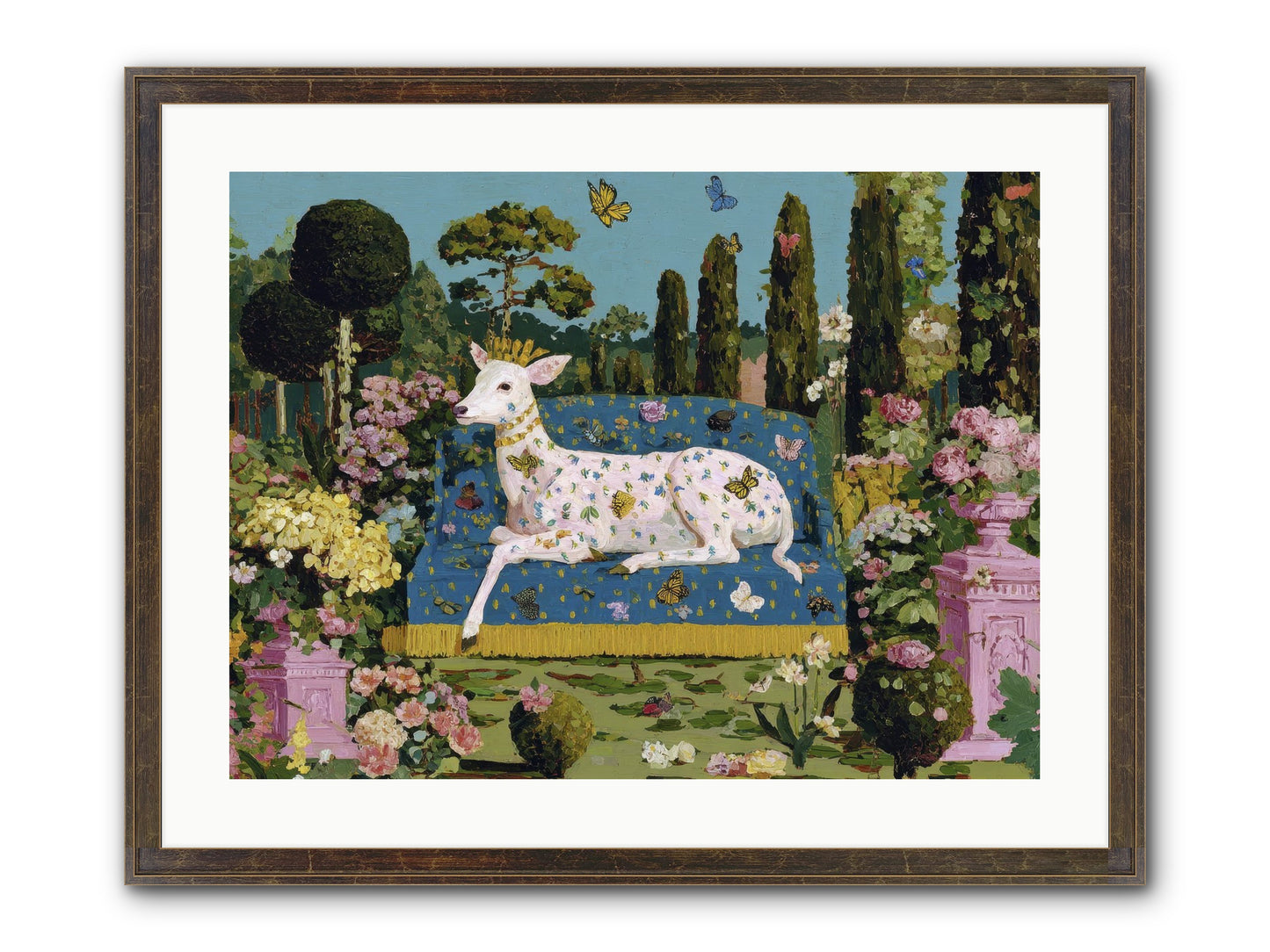 Quiet Crown Framed Print - Slimwoods Black/Gold 24x18