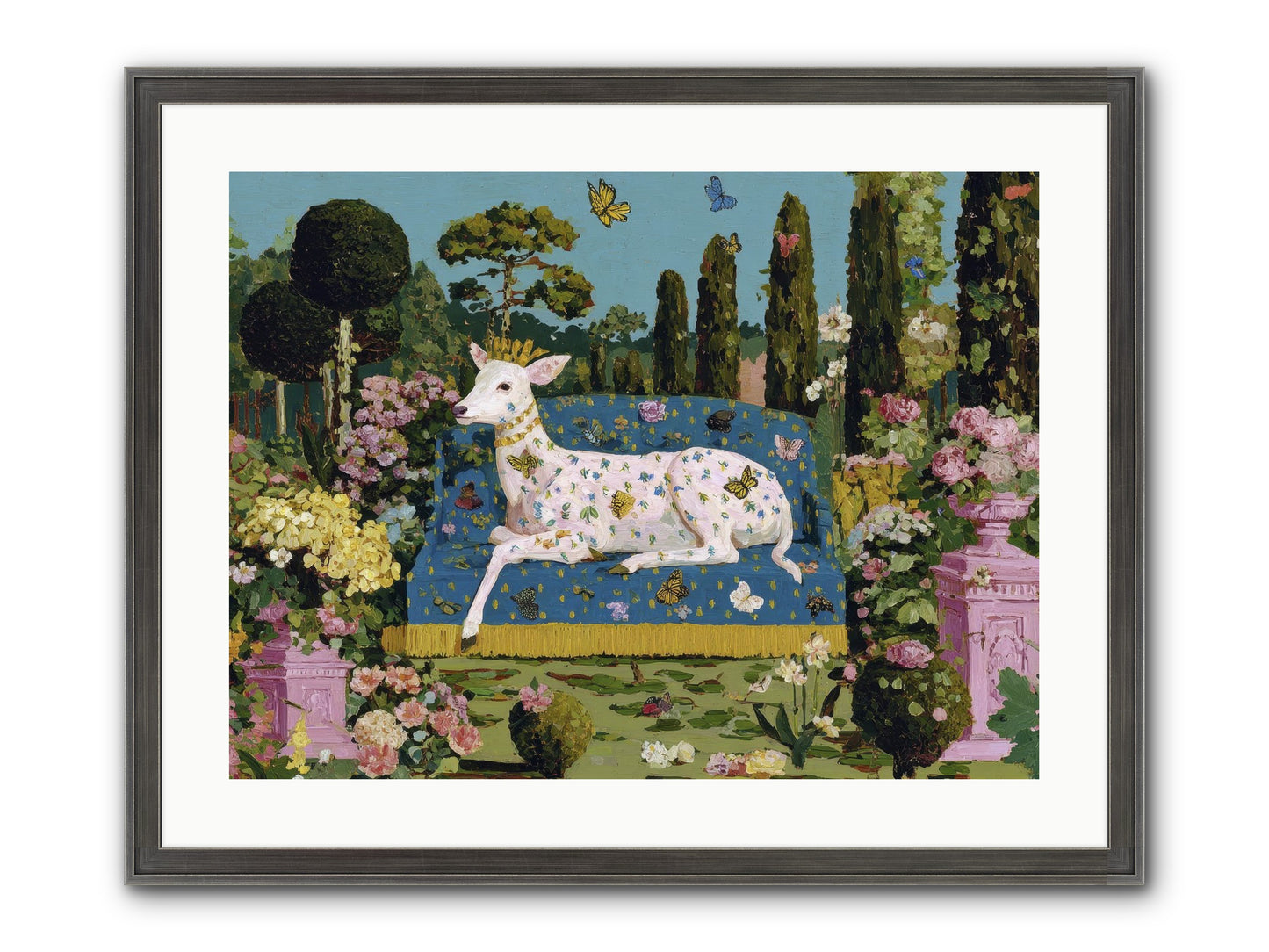 Quiet Crown Framed Print - Slimwoods Black/Silver 24x18