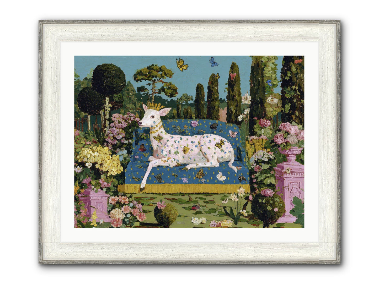 Quiet Crown Framed Print - Driftwood White 32x24