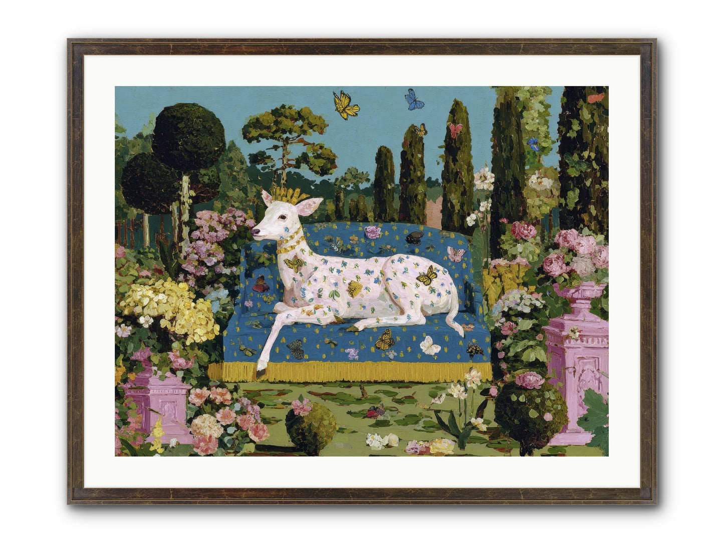 Quiet Crown Framed Print - Slimwoods Black/Gold 32x24